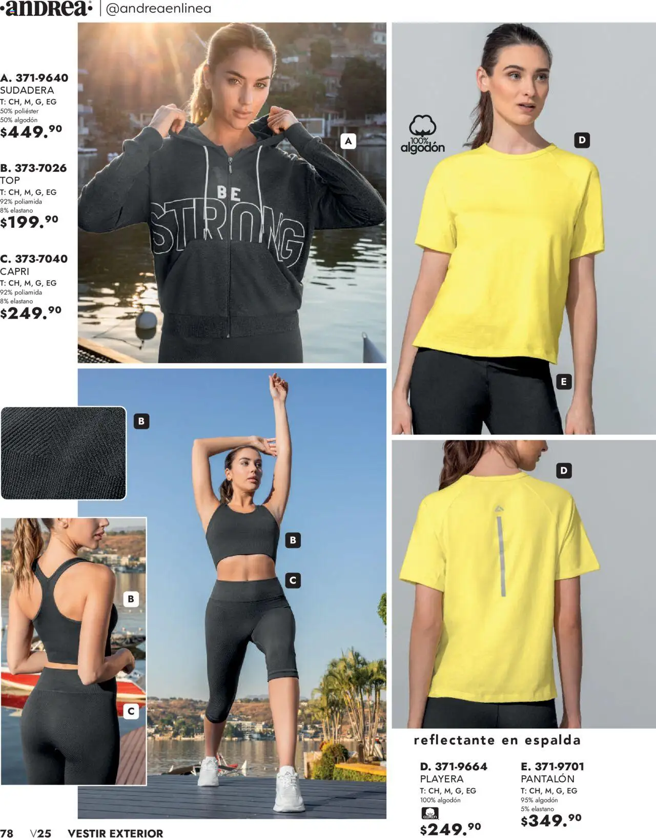 Nuevas ofertas de Andrea válidas en toda la República Mexicana desde el 25.05.2025. ¡Encuentra las mejores ofertas en Andrea - Catálogo Vestir Exterior! | Página: 78 | Productos: Algodón, Sudadera, Playera