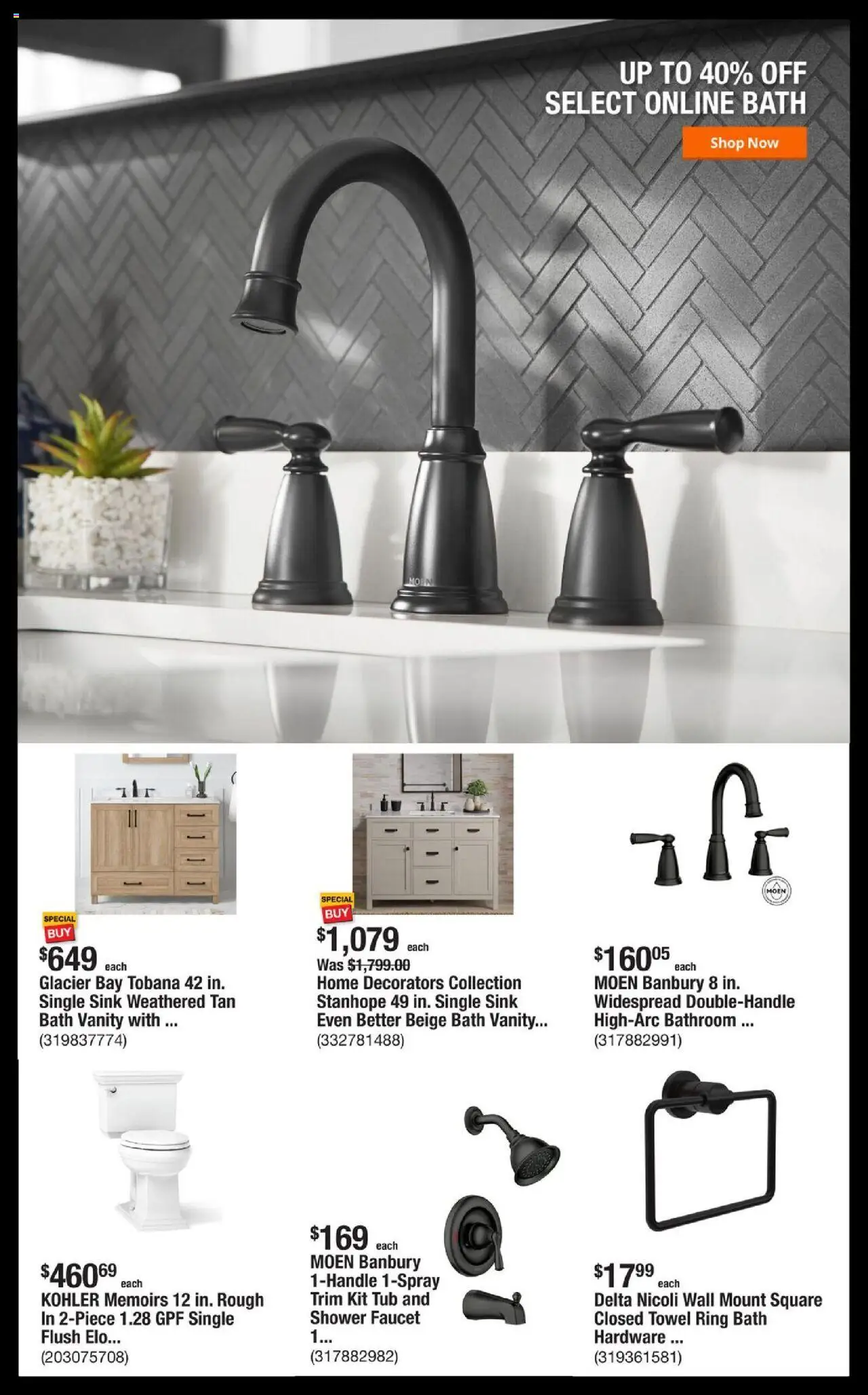 Home Depot Shop Pro Ad - FL - valid from 13.10.2025 | Page: 2 | Products: Trim, Bath, Shower, Ring