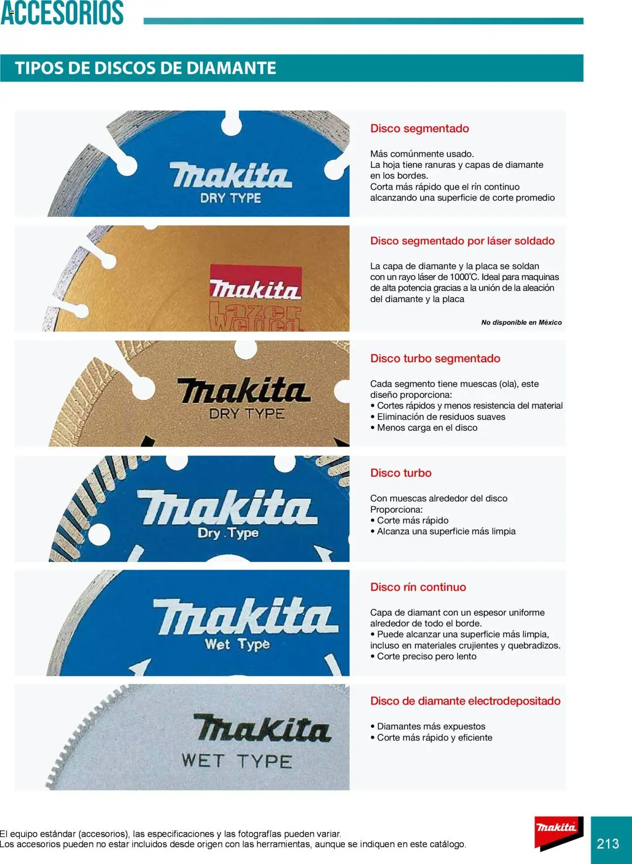 Nuevas ofertas de Makita válidas en toda la República Mexicana desde el 08.07.2024. ¡Encuentra las mejores ofertas en Makita catálogo Accesorios! | Página: 213 | Productos: Disco