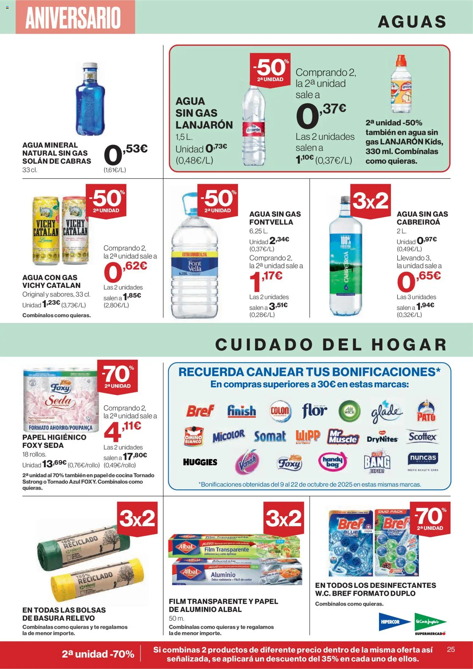 Nuevas ofertas de El Corte Inglés válidas en toda la República Mexicana desde el 23.10.2025. ¡Encuentra las mejores ofertas en El Corte - Catálogo Que necesitas hoy! | Página: 35 | Productos: Agua, Papel higiénico, Cocina, Té
