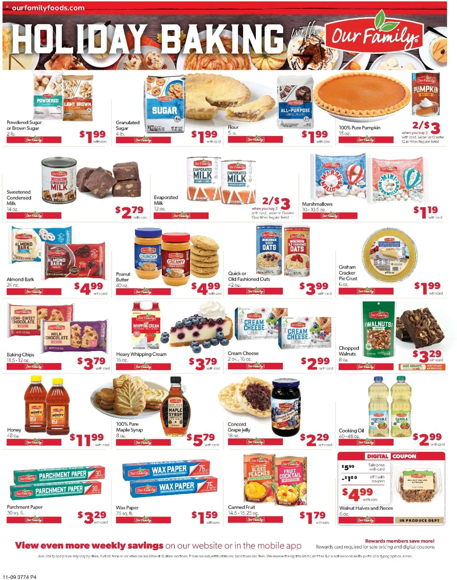 Family Fare Weekly Ad - IA - valid from 09.11.2025 | Page: 5 | Products: Milk, Butter, Chocolate, Pumpkin