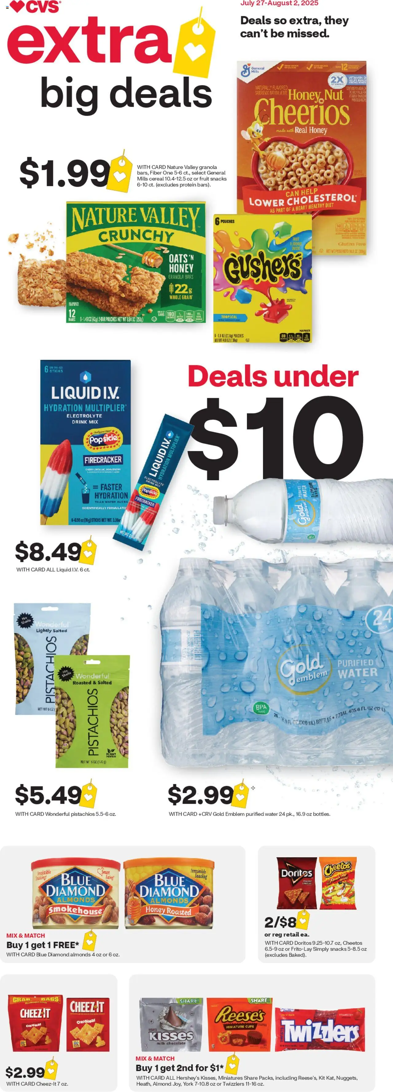 CVS Pharmacy Weekly Ad - MA - valid from 27.07.2025 | Page: 1 | Products: Vitamin, Milk, Chocolate, Water