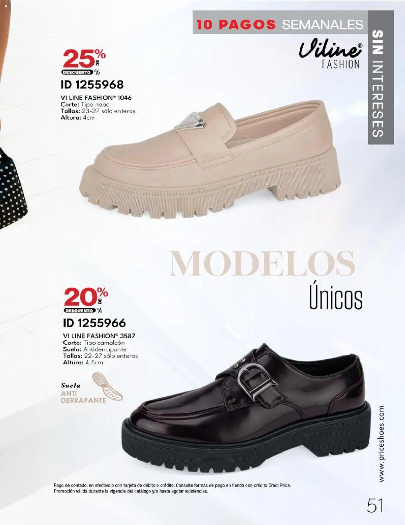 Nuevas ofertas de Price Shoes válidas en toda la República Mexicana desde el 20.03.2026. ¡Encuentra las mejores ofertas en Price Shoes catálogo 10 Pagos Sin Intereses! | Página: 51
