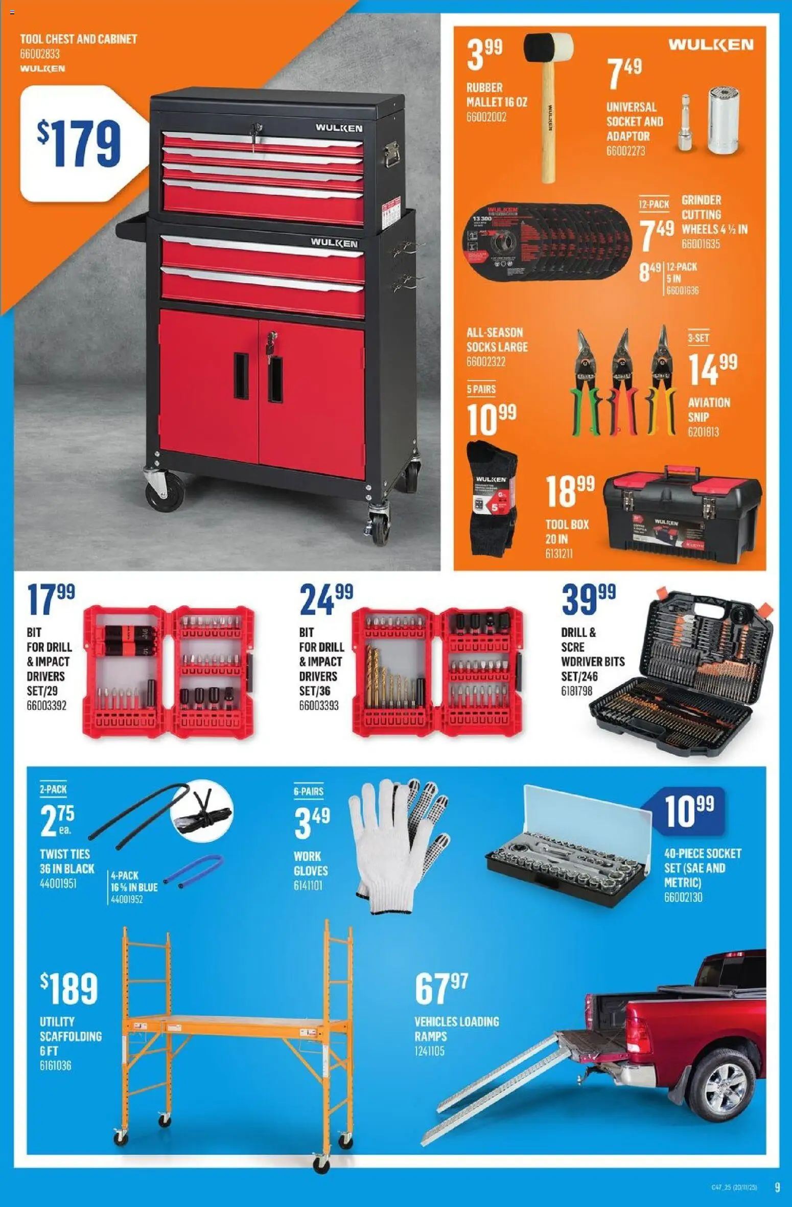 Canac flyer valid from 20.11.2025 | Page: 9 | Products: Gloves, Grinder, Box, Socks