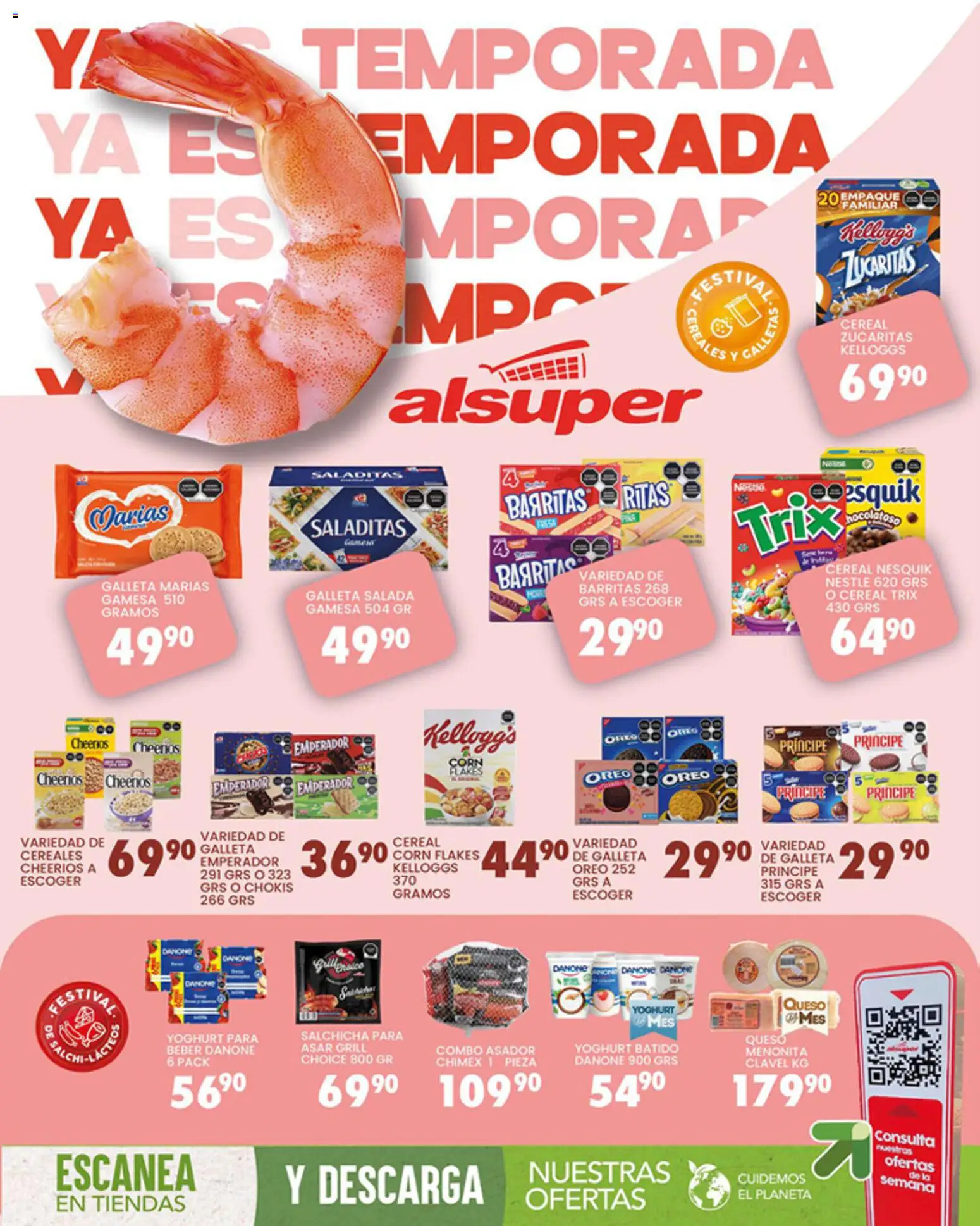 Nuevas ofertas de Alsuper válidas en toda la República Mexicana desde el 20.03.2026. ¡Encuentra las mejores ofertas en Alsuper folleto! | Página: 8 | Productos: Sal, Salchicha, Queso, Cereales
