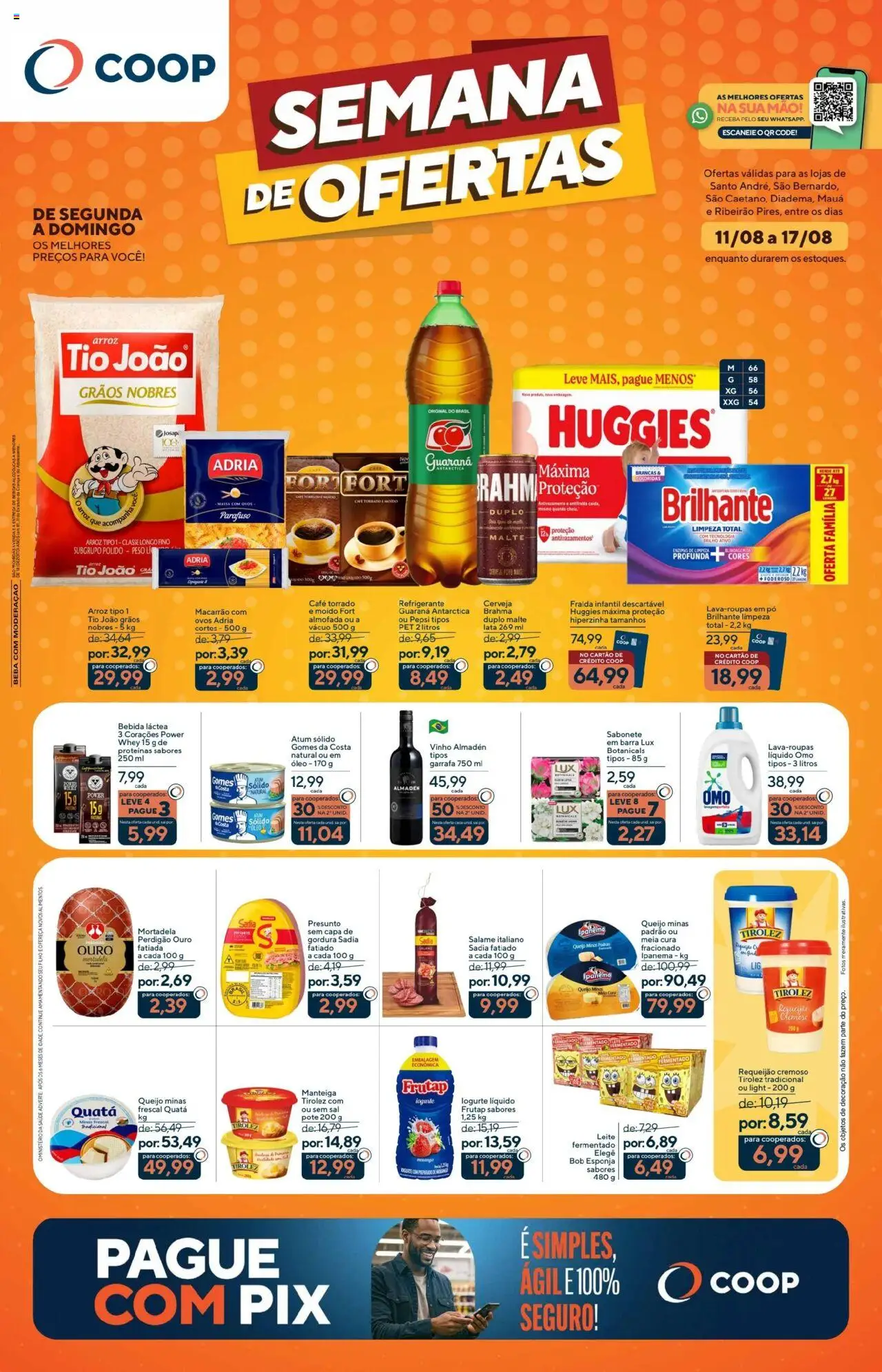 Coop Folheto - válido de 11.08.2025 | Página: 1 | Produtos: Massa, Bebida, Sal, Atum