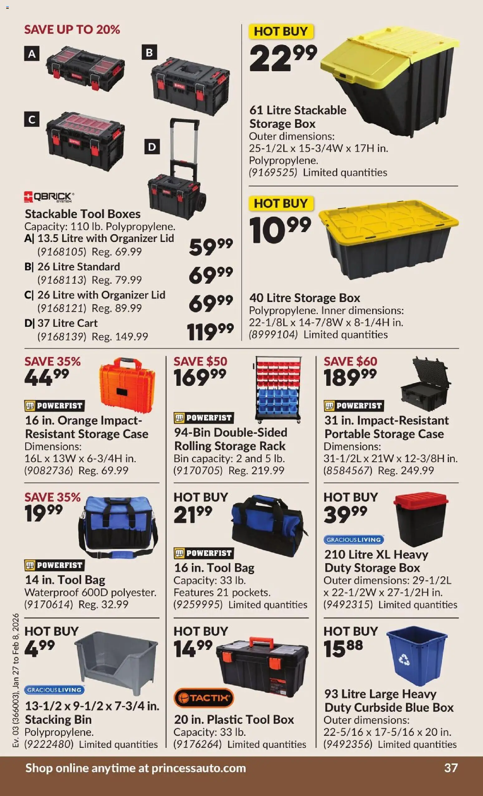 Princess Auto flyer valid from 27.01.2026 | Page: 45 | Products: Case, Bag, Box