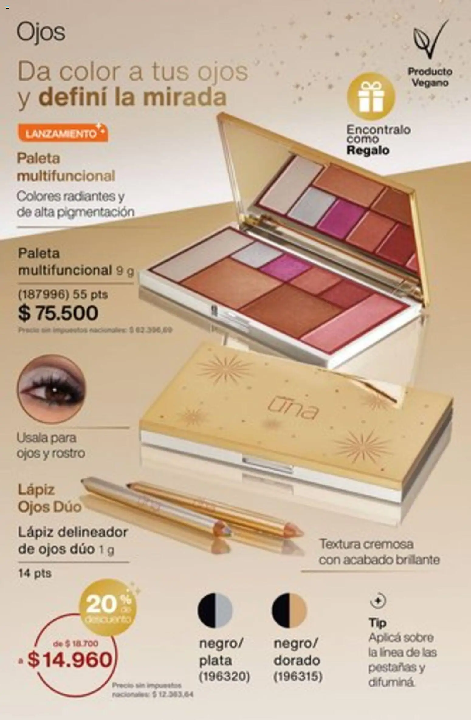 Catálogo Natura Ciclo 16/2025 │ válido desde el 01.11.2025 | Página: 128 | Productos: Sobre, Delineador de ojos, Delineador, Paleta