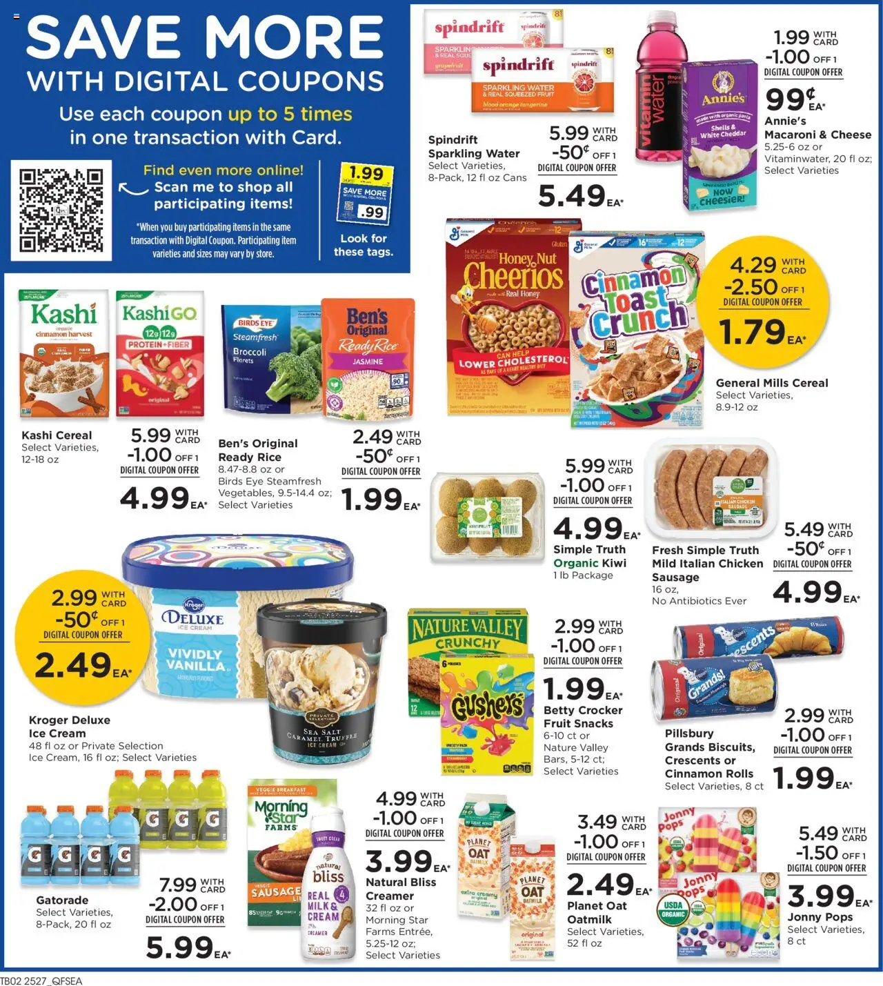 QFC Weekly Ad - WA - valid from 06.08.2025 | Page: 3 | Products: Milk, Pasta, Cream, Salt