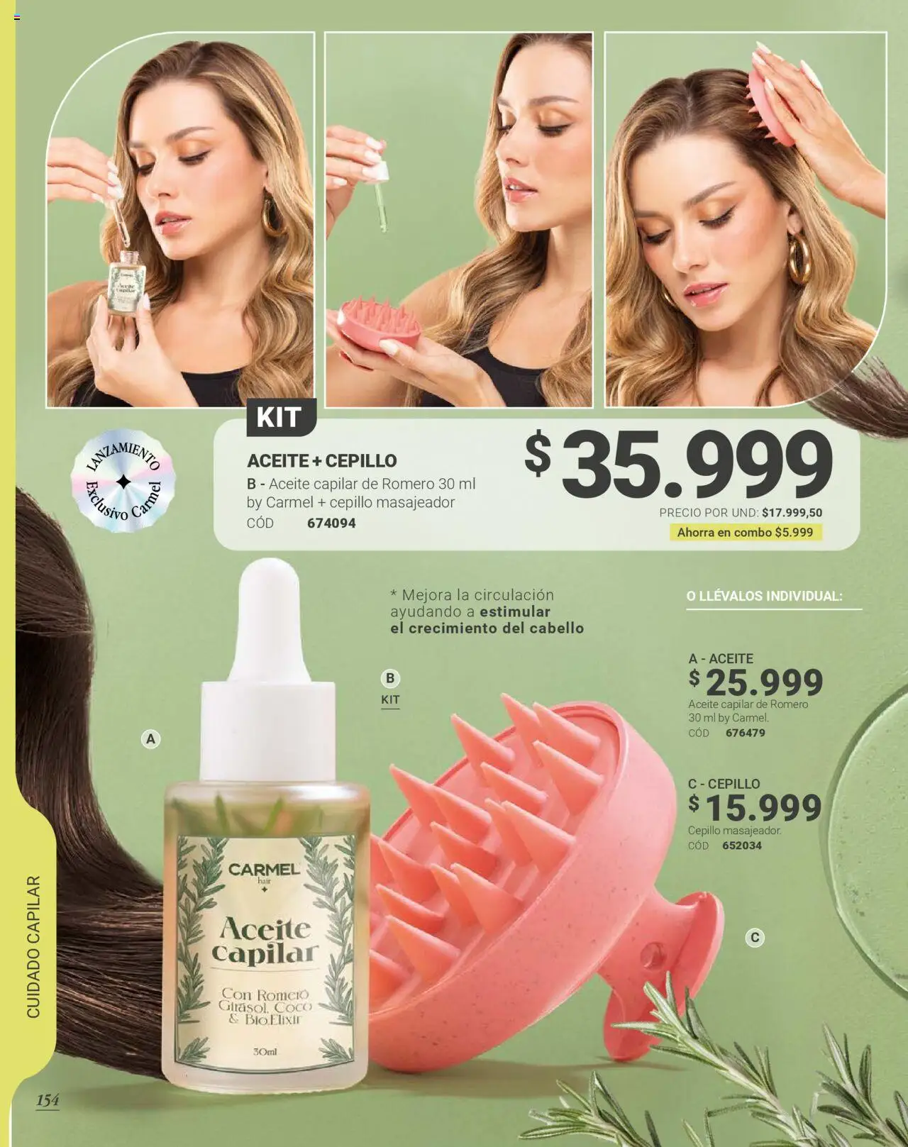 Carmel revista - valida desde el 28.07.2025 | Página: 156 | Productos: Individual, Cepillo, Coco, Aceite