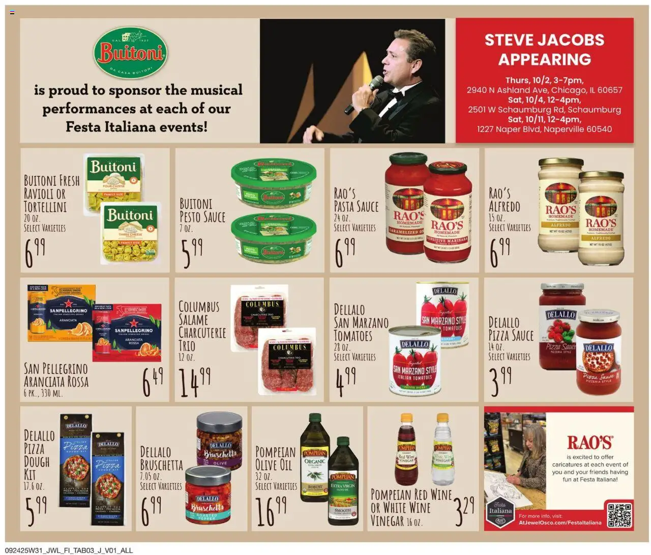 Jewel Osco Specialty Publication - valid from 24.09.2025 | Page: 3 | Products: Vinegar, Pizza, Tomatoes, Pepper