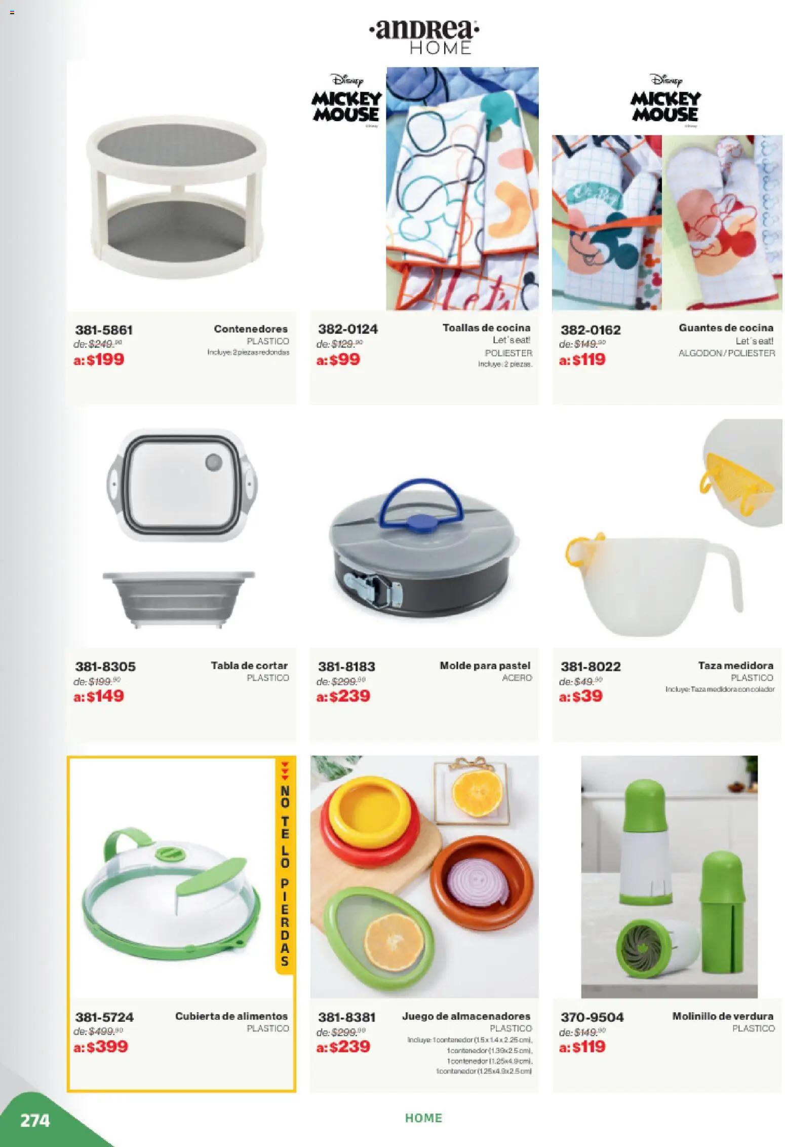 Nuevas ofertas de Andrea válidas en toda la República Mexicana desde el 02.11.2025. ¡Encuentra las mejores ofertas en Andrea catálogo Outlet! | Página: 274 | Productos: Taza, Tabla de cortar, Contenedor, Molinillo