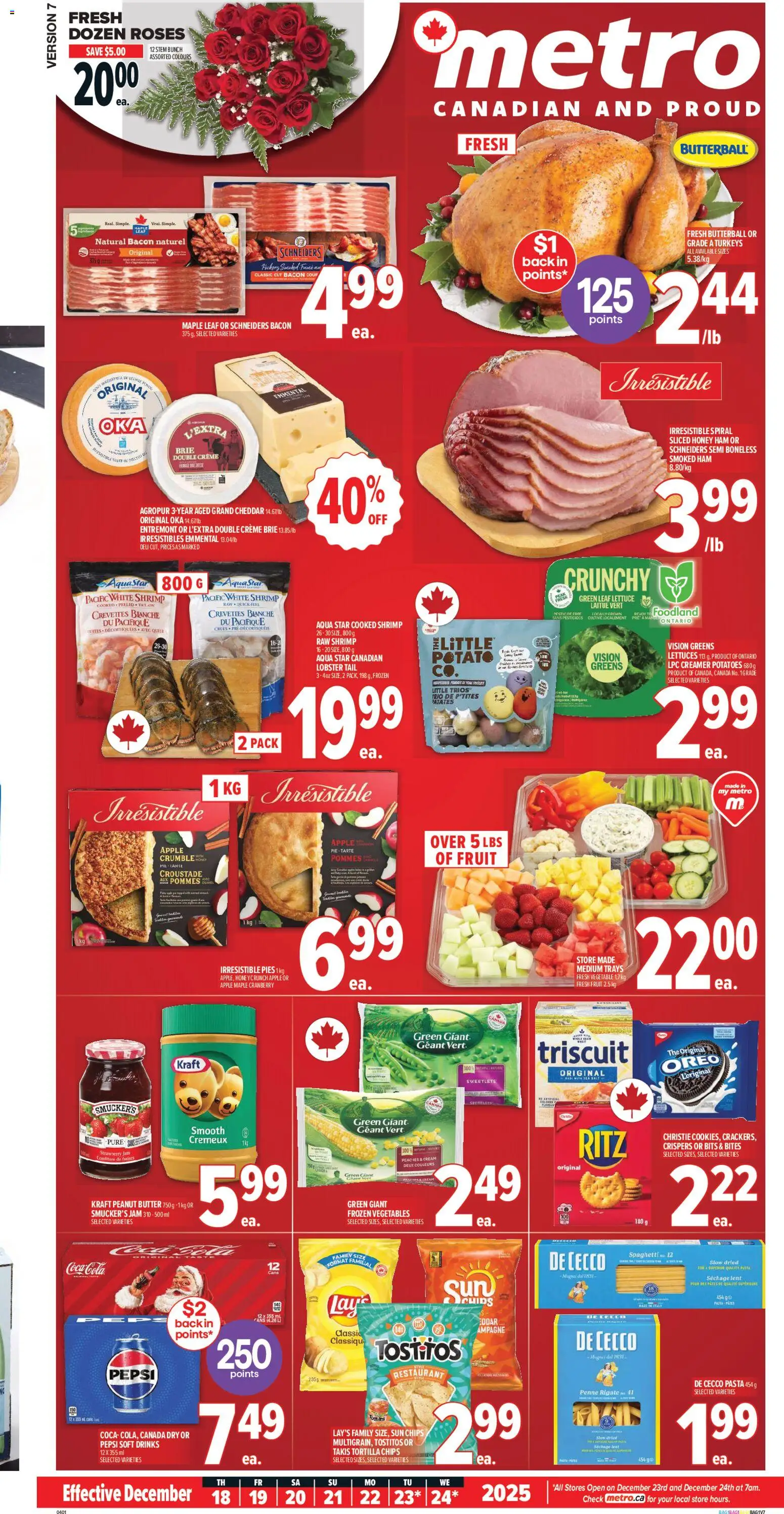 Metro flyer valid from 18.12.2025 | Page: 2 | Products: Chips, Cream, Butter, Ham
