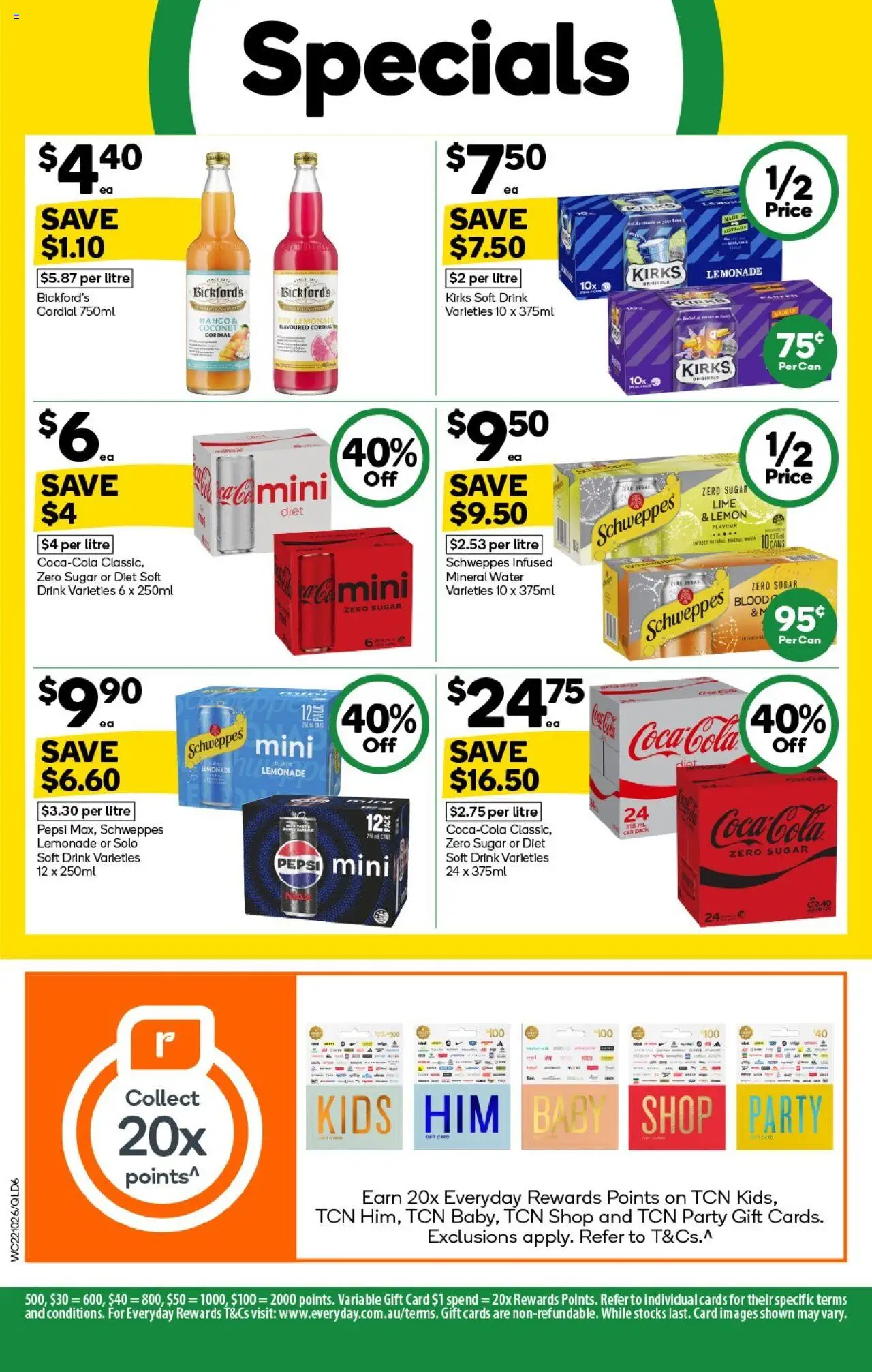 Woolworths catalogue - valid from 22.10.2025 | Page: 6 | Products: Water, Lemon, Mango, Lime