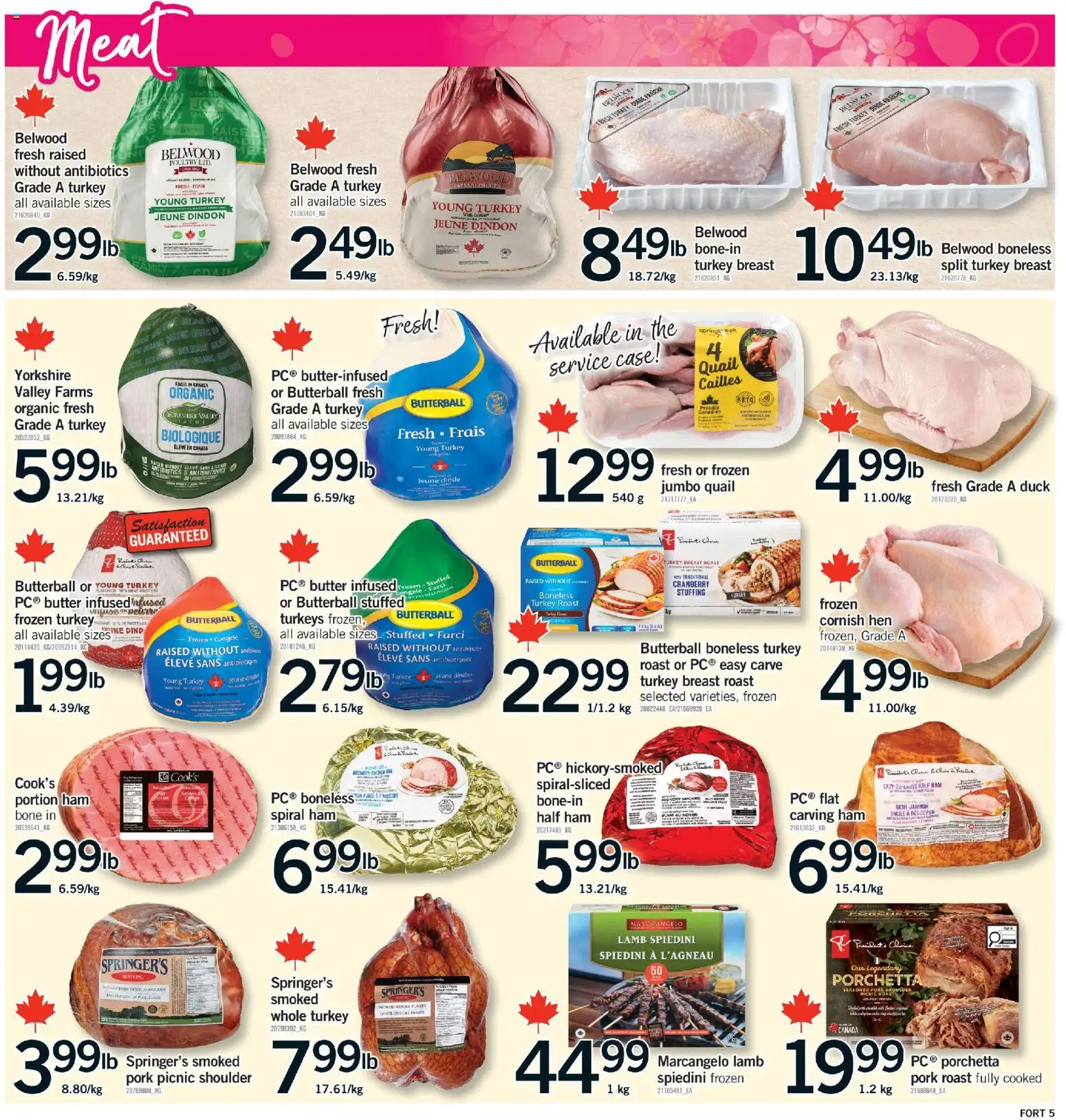 Fortinos flyer valid from 26.03.2026 | Page: 6 | Products: Turkey, Butter, Ham, Pork