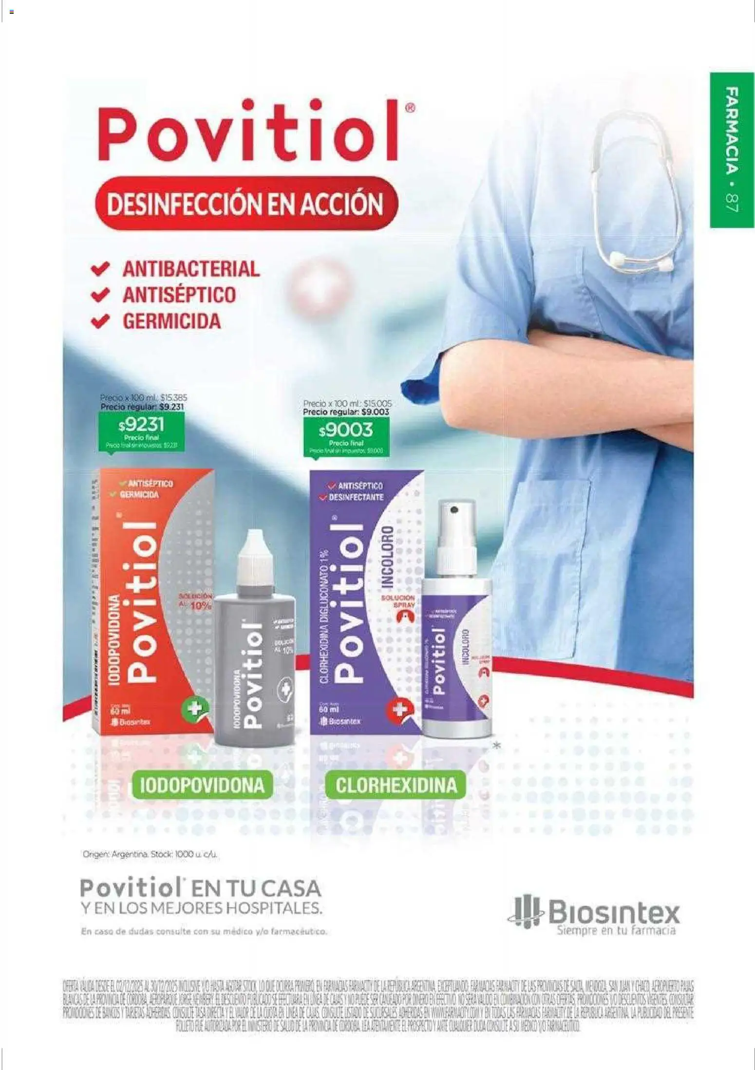 Farmacity catálogo │ válido desde el 02.12.2025 | Página: 87 | Productos: Desinfectante, Caso