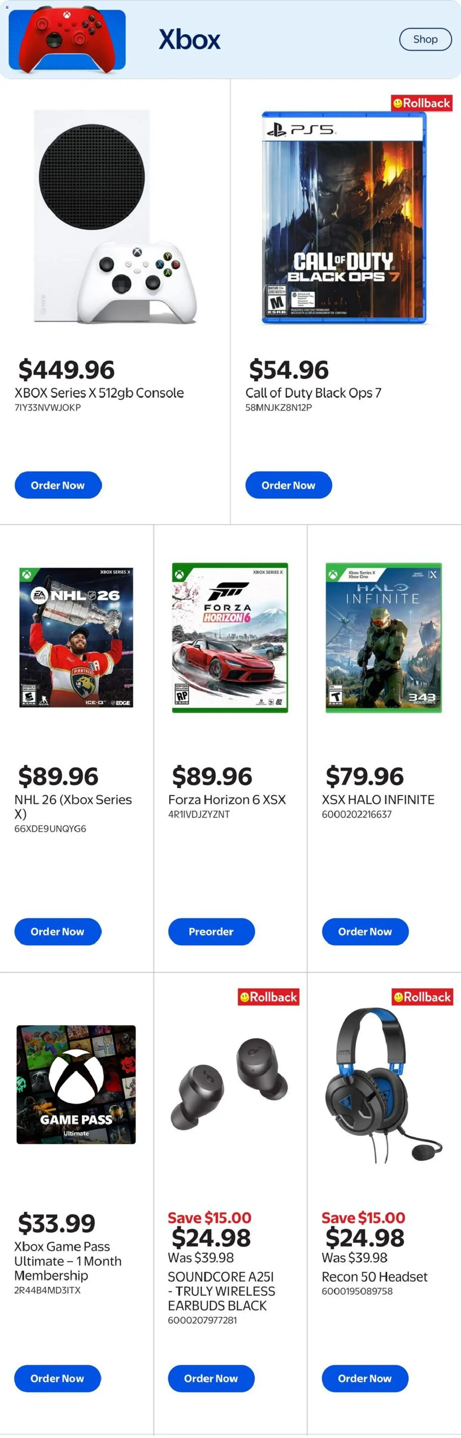 Walmart flyer valid from 02.04.2026 | Page: 4 | Products: Xbox, Game