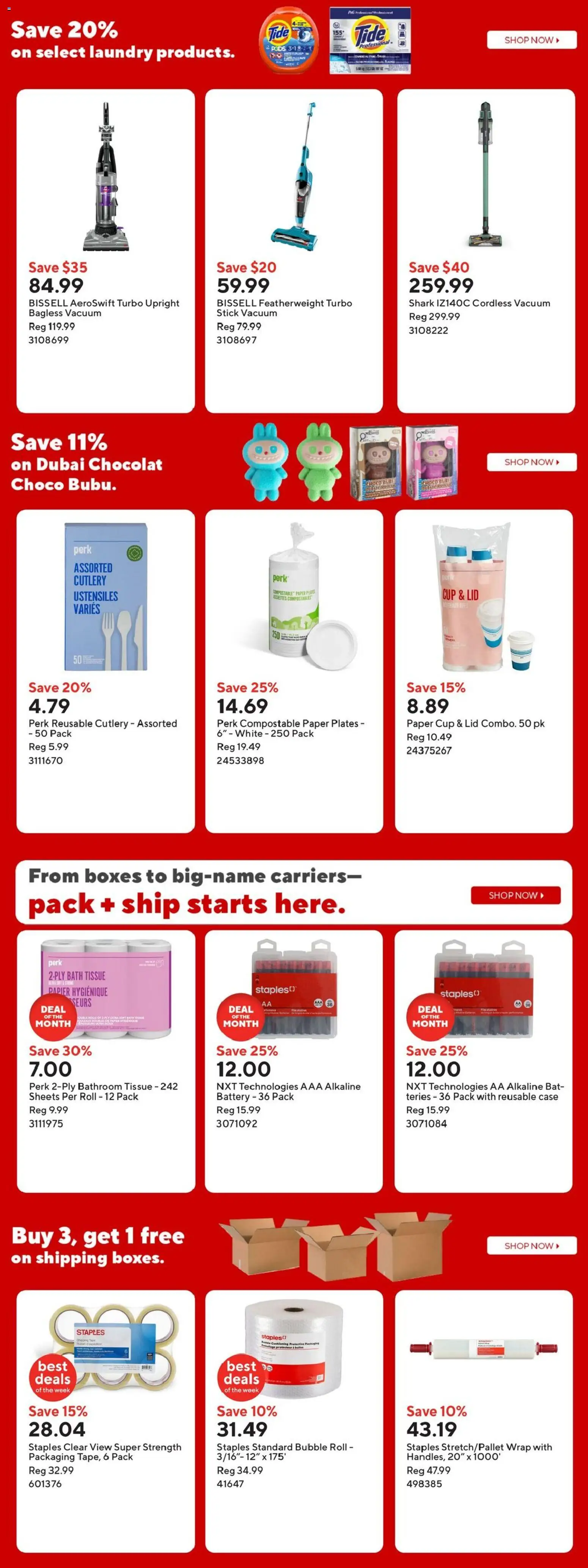 Staples flyer valid from 20.02.2026 | Page: 16 | Products: Case, Battery, Bath