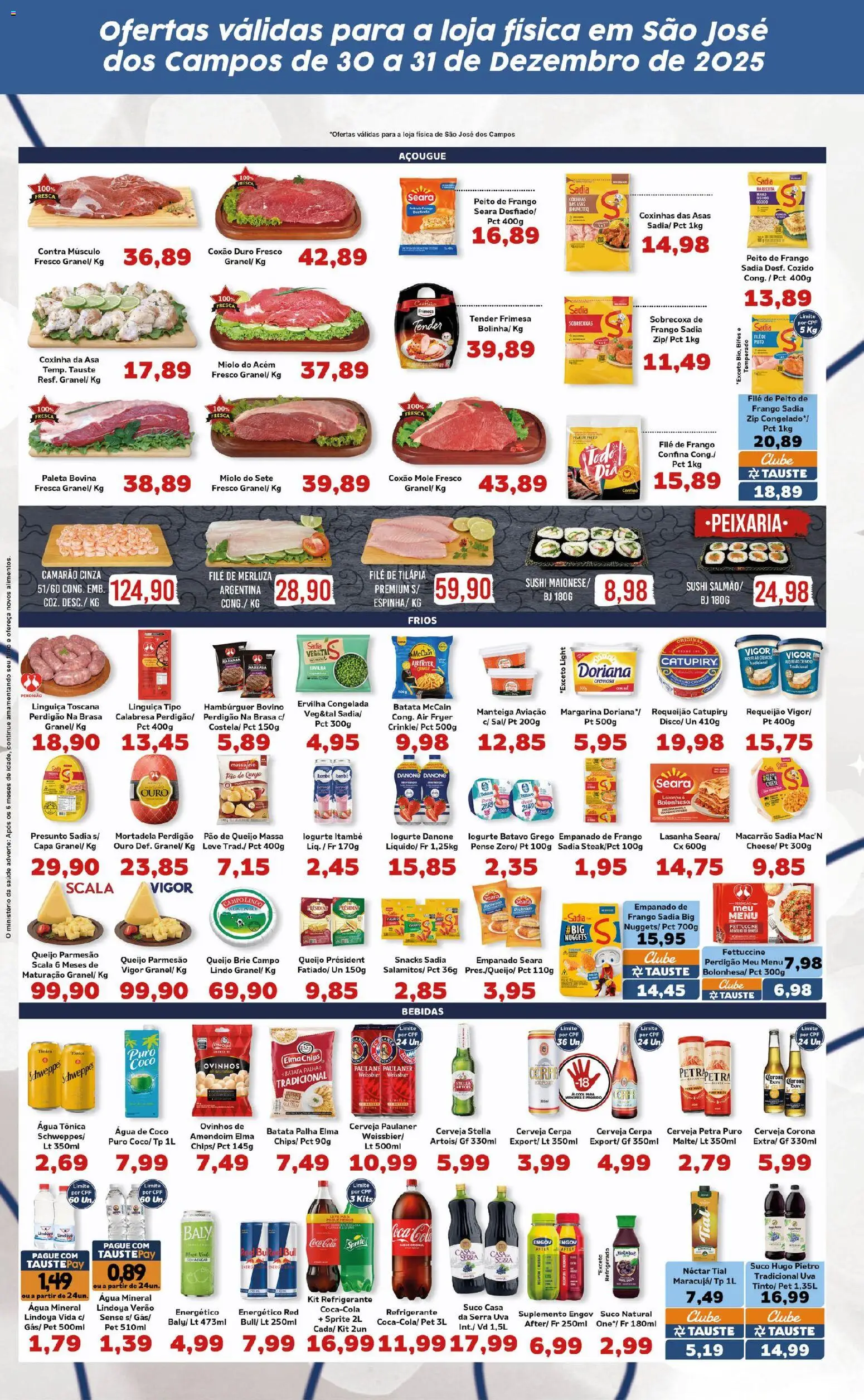 Tauste Folheto - válido de 30.12.2025 | Página: 4 | Produtos: Doriana, Acém, Frango, Maionese