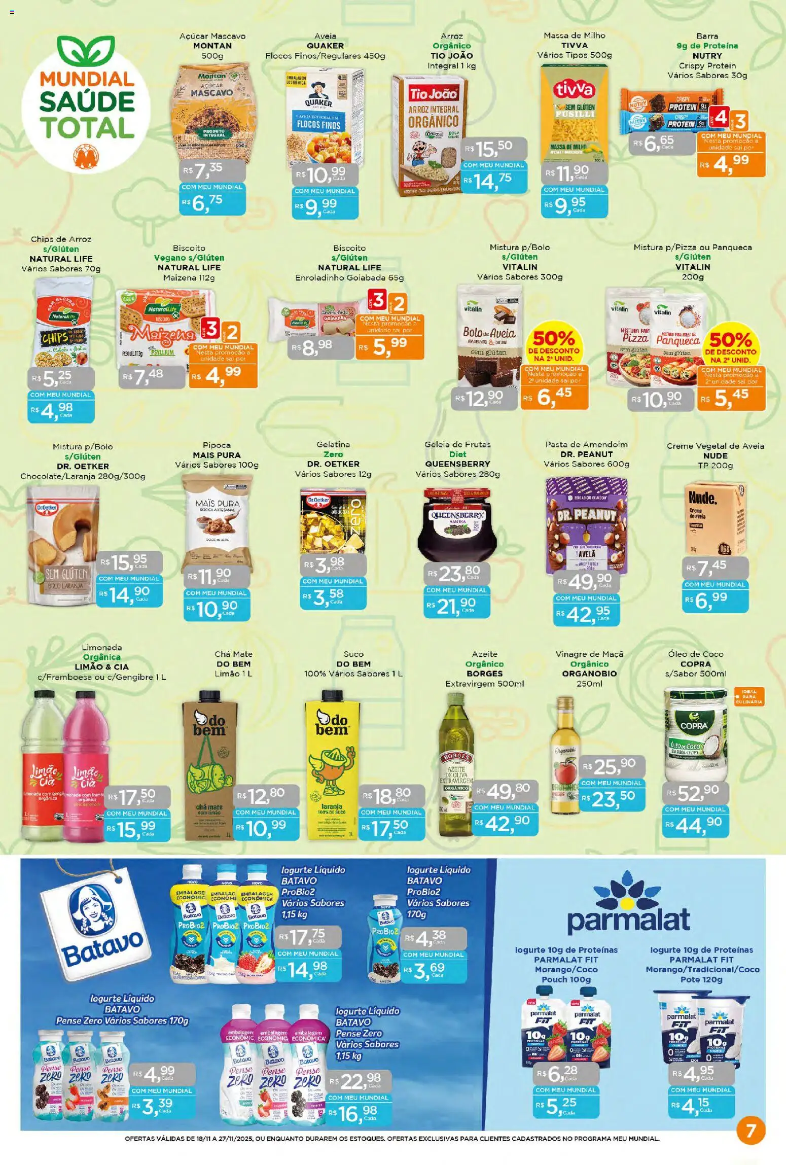 Mundial Folheto - válido de 18.11.2025 | Página: 7 | Produtos: Amendoim, Massa, Flocos, Óleo de coco