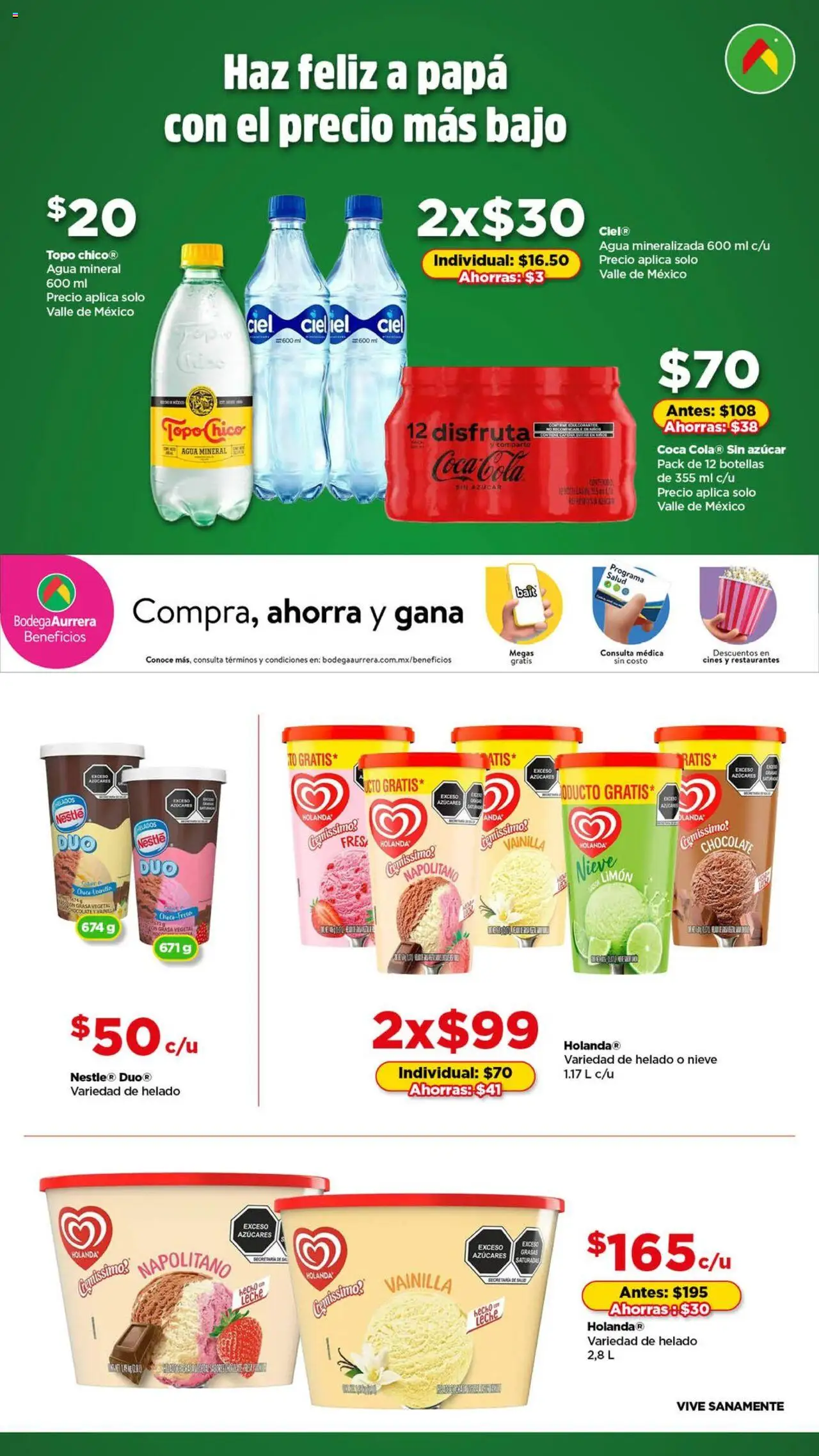 Nuevas ofertas de Bodega Aurrerá válidas en toda la República Mexicana desde el 05.06.2025. ¡Encuentra las mejores ofertas en Bodega Aurrerá folleto Celebrar al más Padre! | Página: 3 | Productos: Azúcar, Agua, Limón, Leche