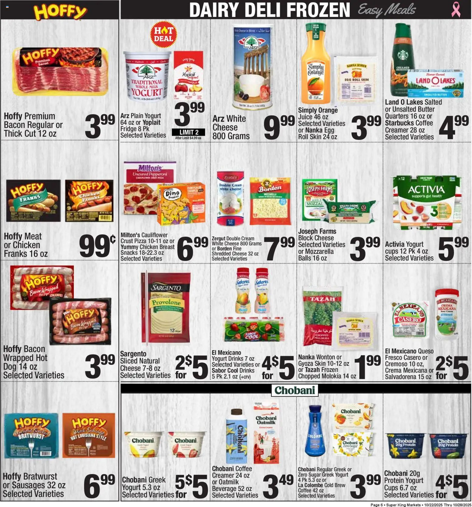 Super King - Weekly Ad - valid from 22.10.2025 | Page: 6 | Products: Butter, Pizza, Juice, Cream