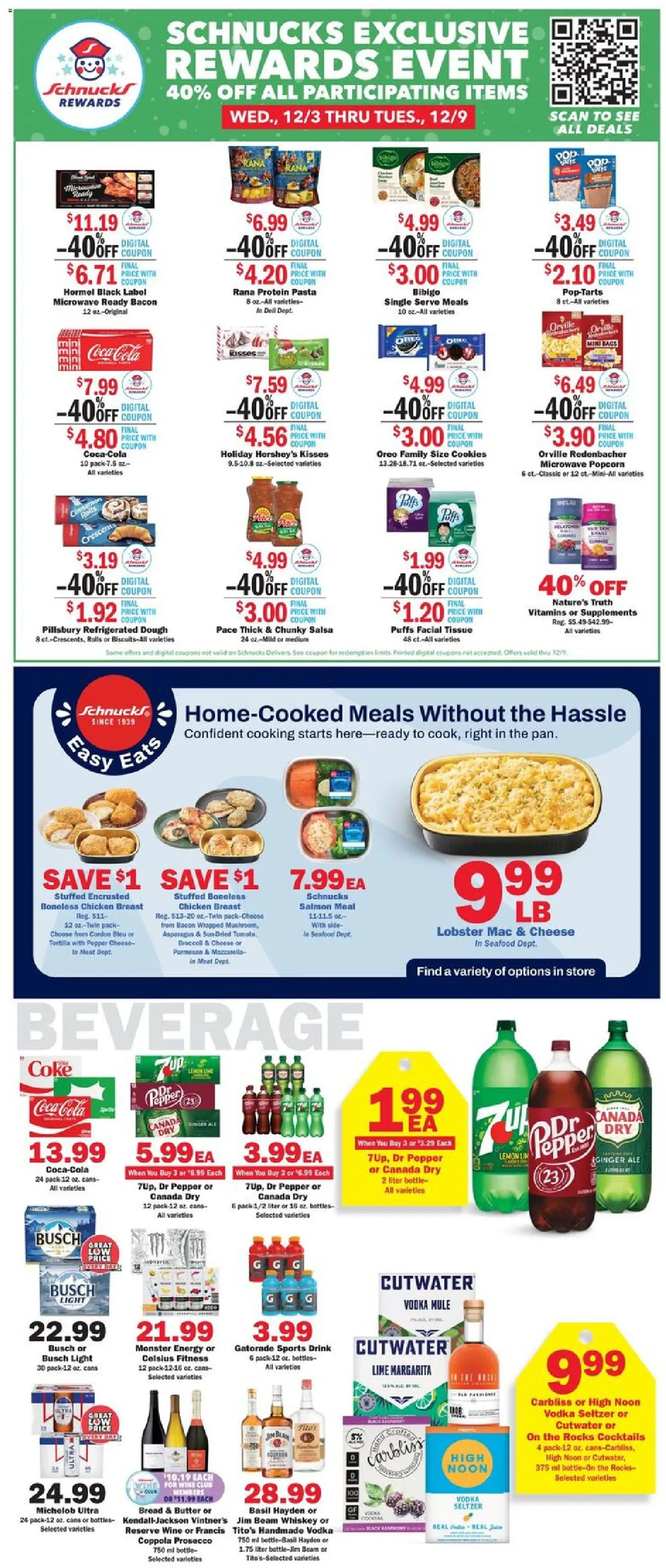 Schnucks Weekly Ad - valid from 03.12.2025 | Page: 3 | Products: Microwave, Wine, Cookies, Vodka