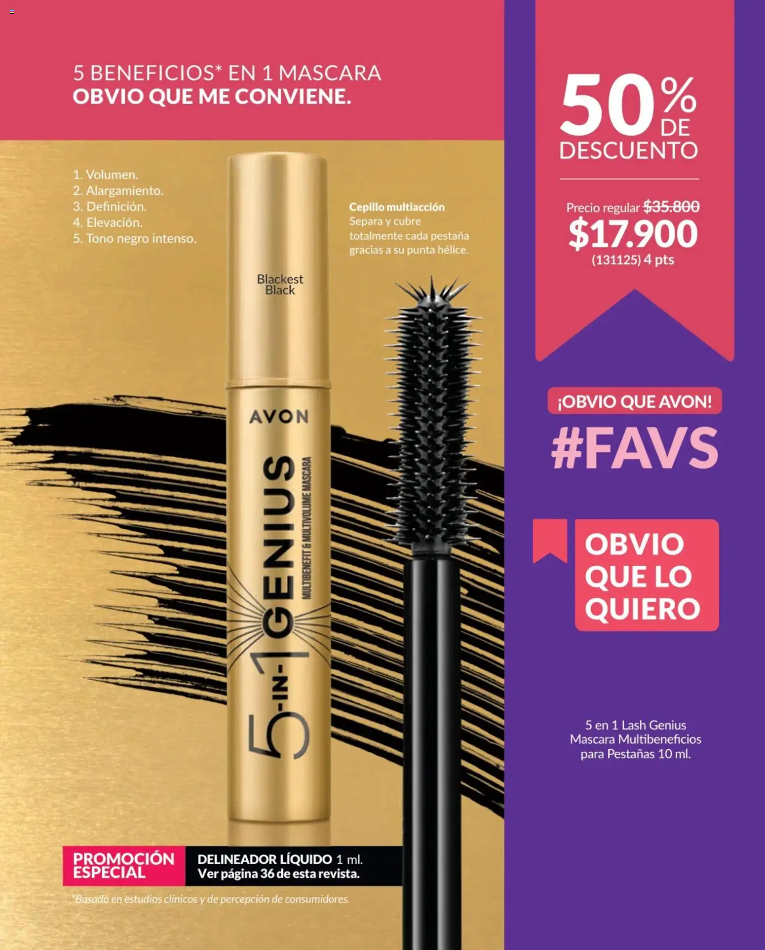 Avon revista - valida desde el 01.02.2026 | Página: 60 | Productos: Cepillo, Máscara, Delineador