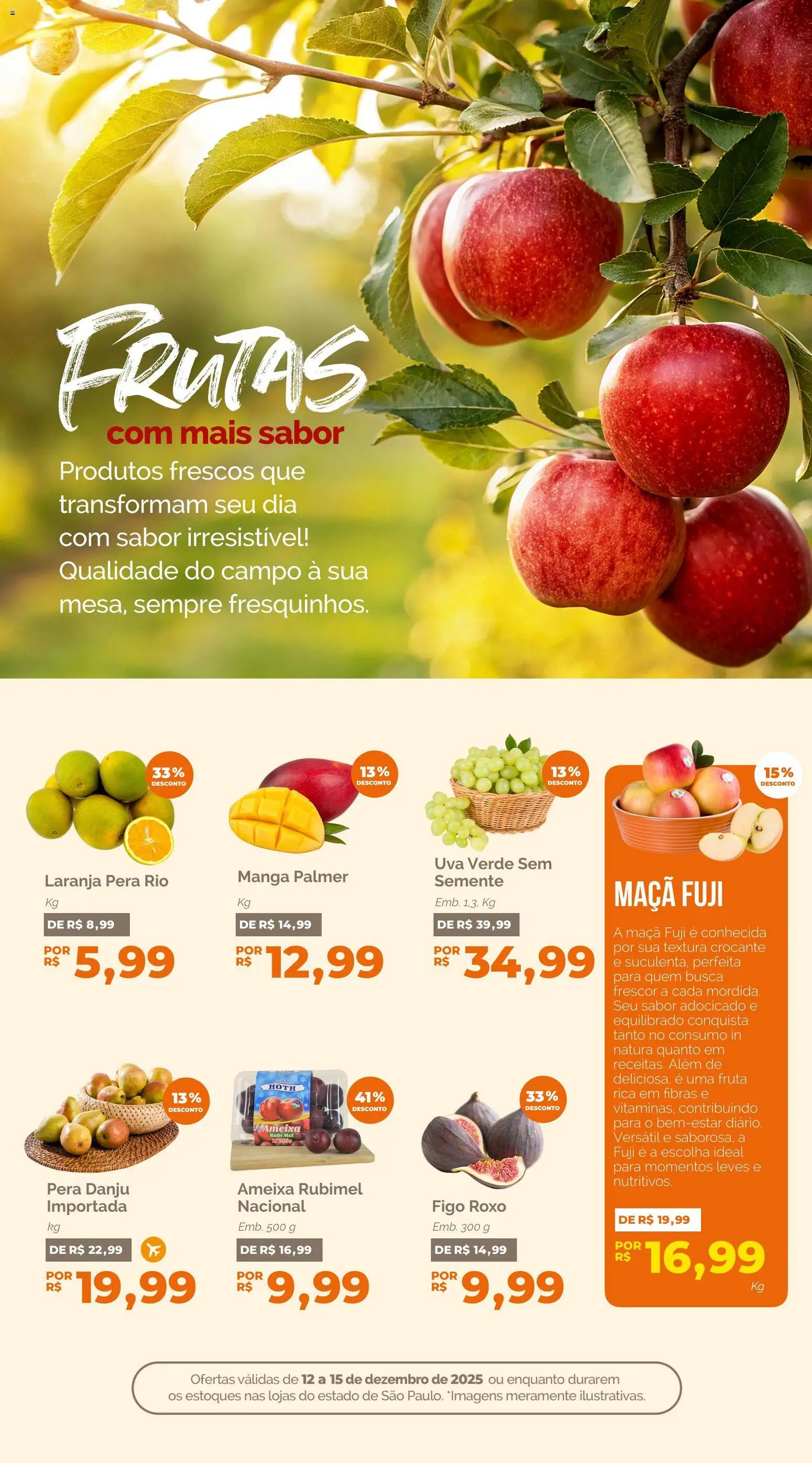 Oba Hortifruti Folheto - válido de 12.12.2025 | Página: 5 | Produtos: Figo, Pera, Mel, Ameixa