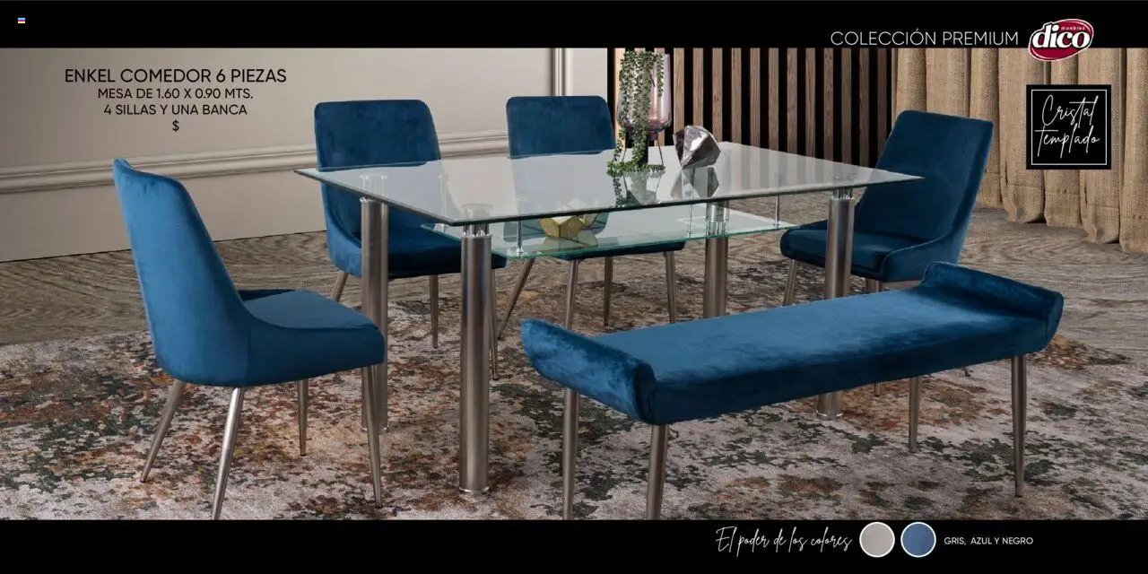 Nuevas ofertas de Muebles Dico válidas en toda la República Mexicana desde el 25.10.2024. ¡Encuentra las mejores ofertas en Muebles Dico catálogo Colleción Premium ! | Página: 40 | Productos: Mesa