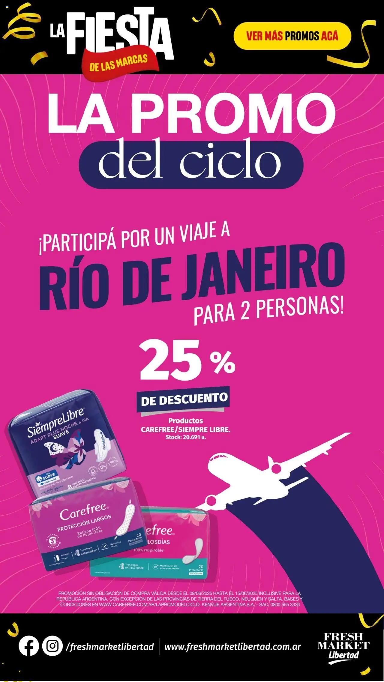 Hipermercado Libertad - La Fiesta  - Fresh │ válido desde el 26.06.2025 | Página: 30 | Productos: Toallas, Perfume