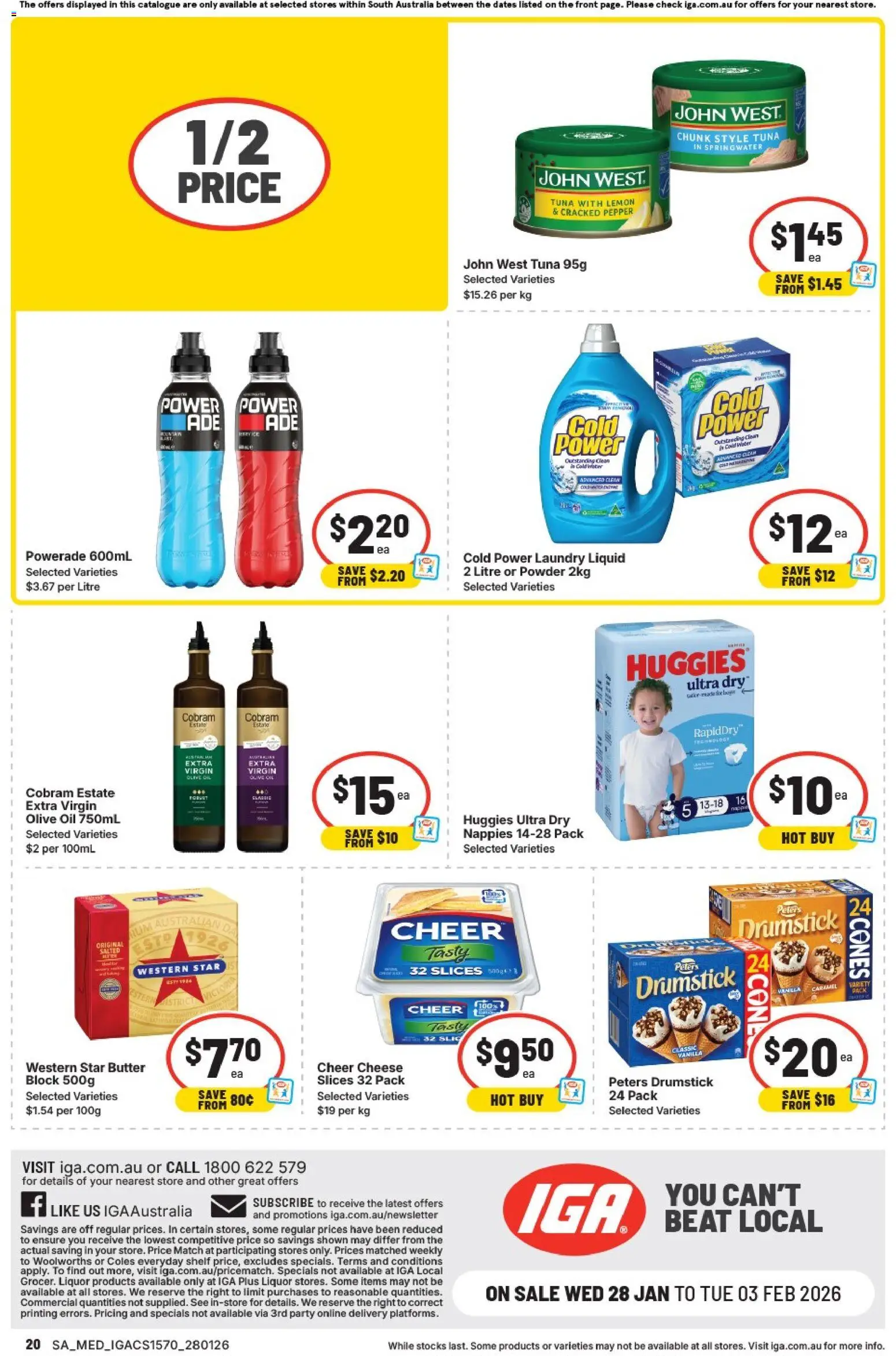 IGA catalogue - valid from 28.01.2026 | Page: 16 | Products: Shelf, Oil, Nappies, Rum