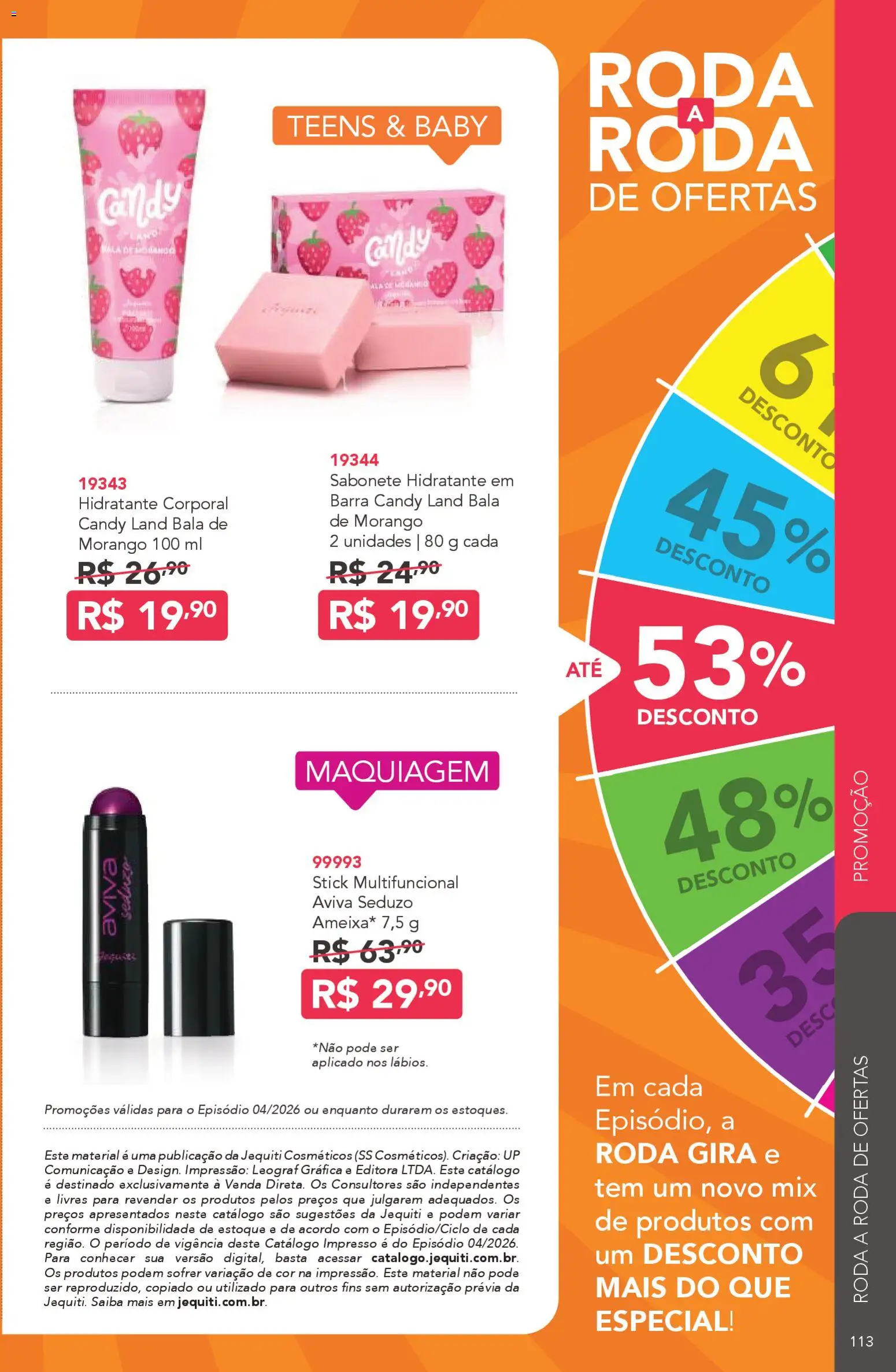 Jequiti Folheto - válido de 06.03.2026 | Página: 113 | Produtos: Maquiagem, Multifuncional, Sabonete, Bala