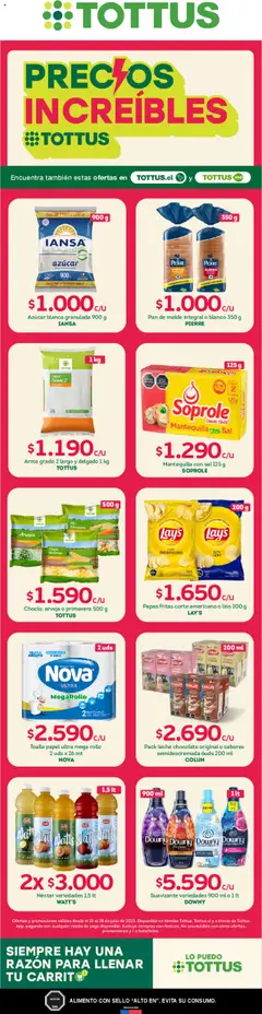 Tottus ofertas  │ válido desde el 15.07.2025 | Página: 1 | Productos: Sal, Arveja, Chocolate, Papas fritas
