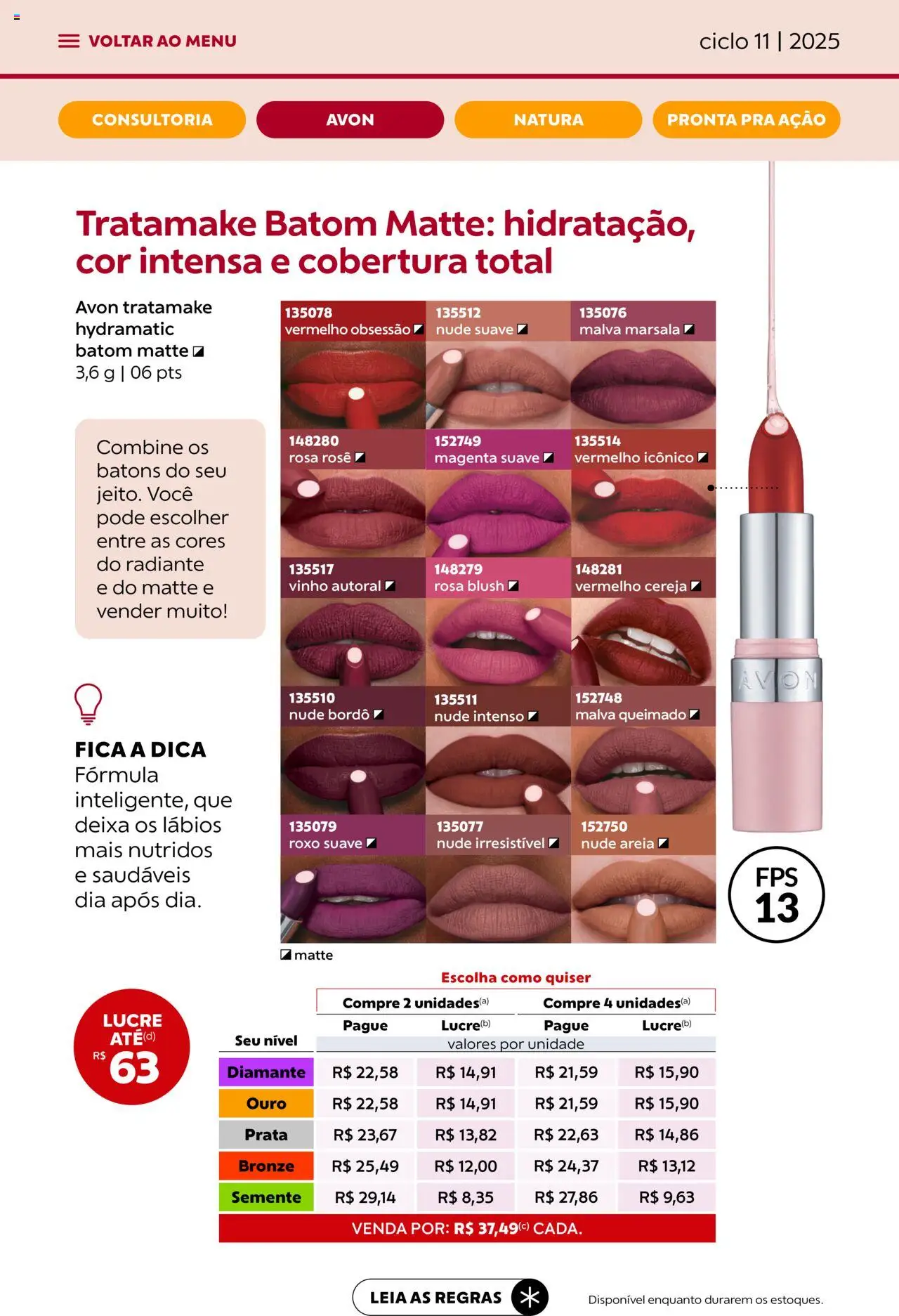 Avon Folheto - válido de 16.06.2025 | Página: 24 | Produtos: Cereja, Blush, Batom, Vinho