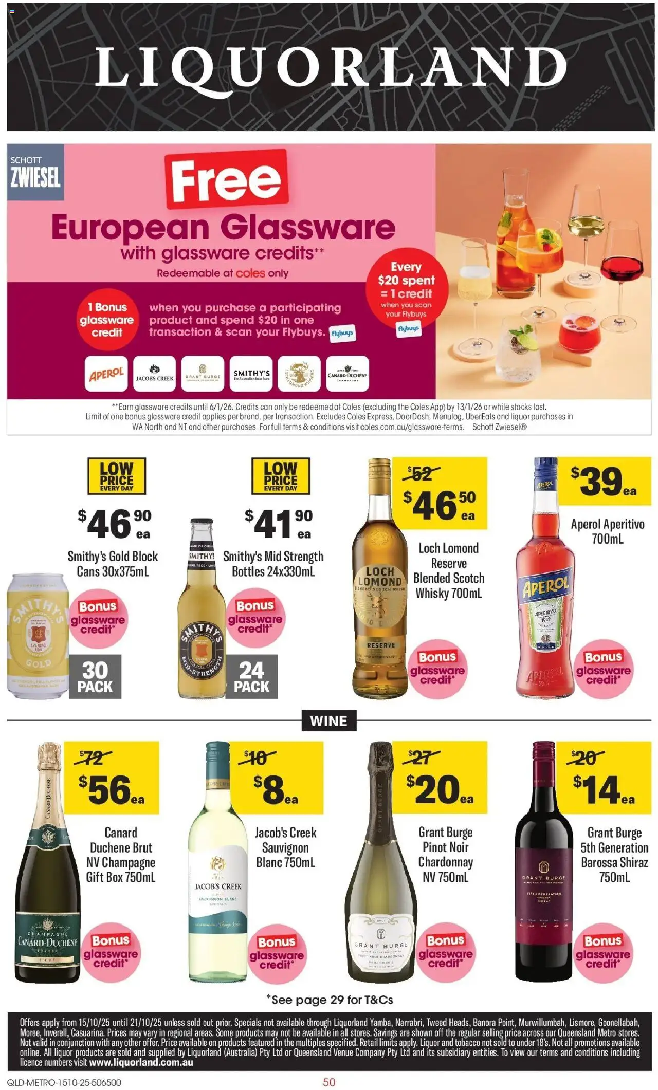 Coles catalogue - valid from 15.10.2025 | Page: 50 | Products: Box, Glassware, Wine, Scotch
