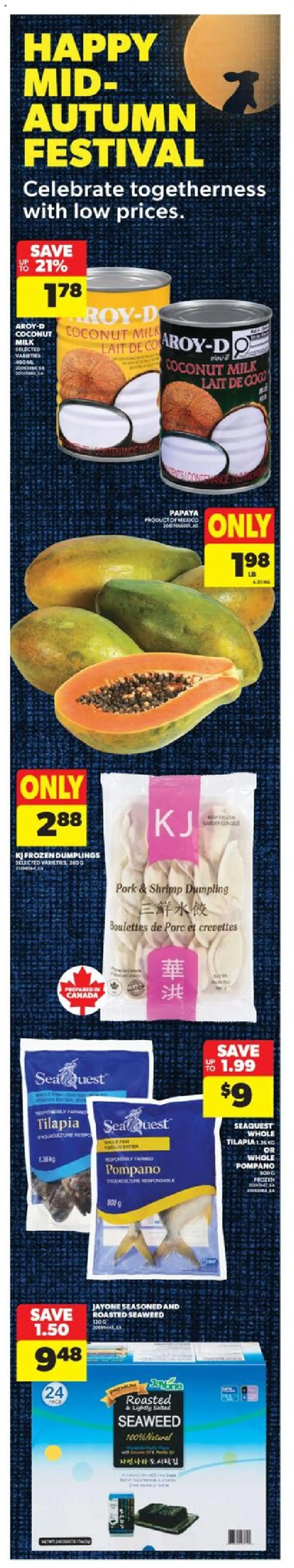 Real Canadian Superstore flyer valid from 25.09.2025 | Page: 4 | Products: Milk, Pork