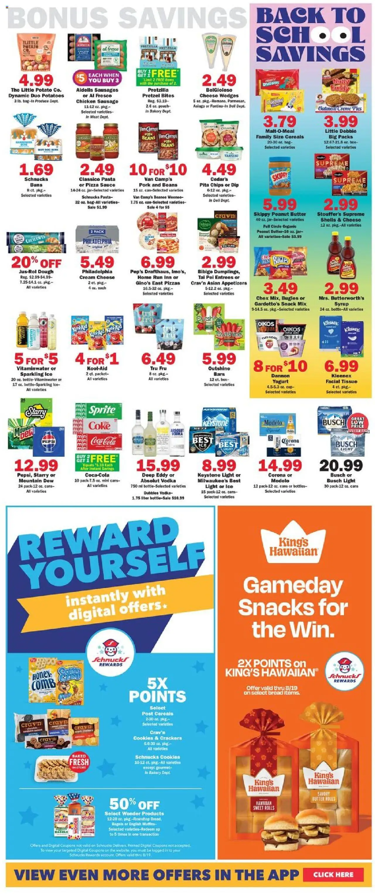 Schnucks Weekly Print Ad - MO - valid from 13.08.2025 | Page: 5 | Products: Bakery, Cookies, Sausage, Bag