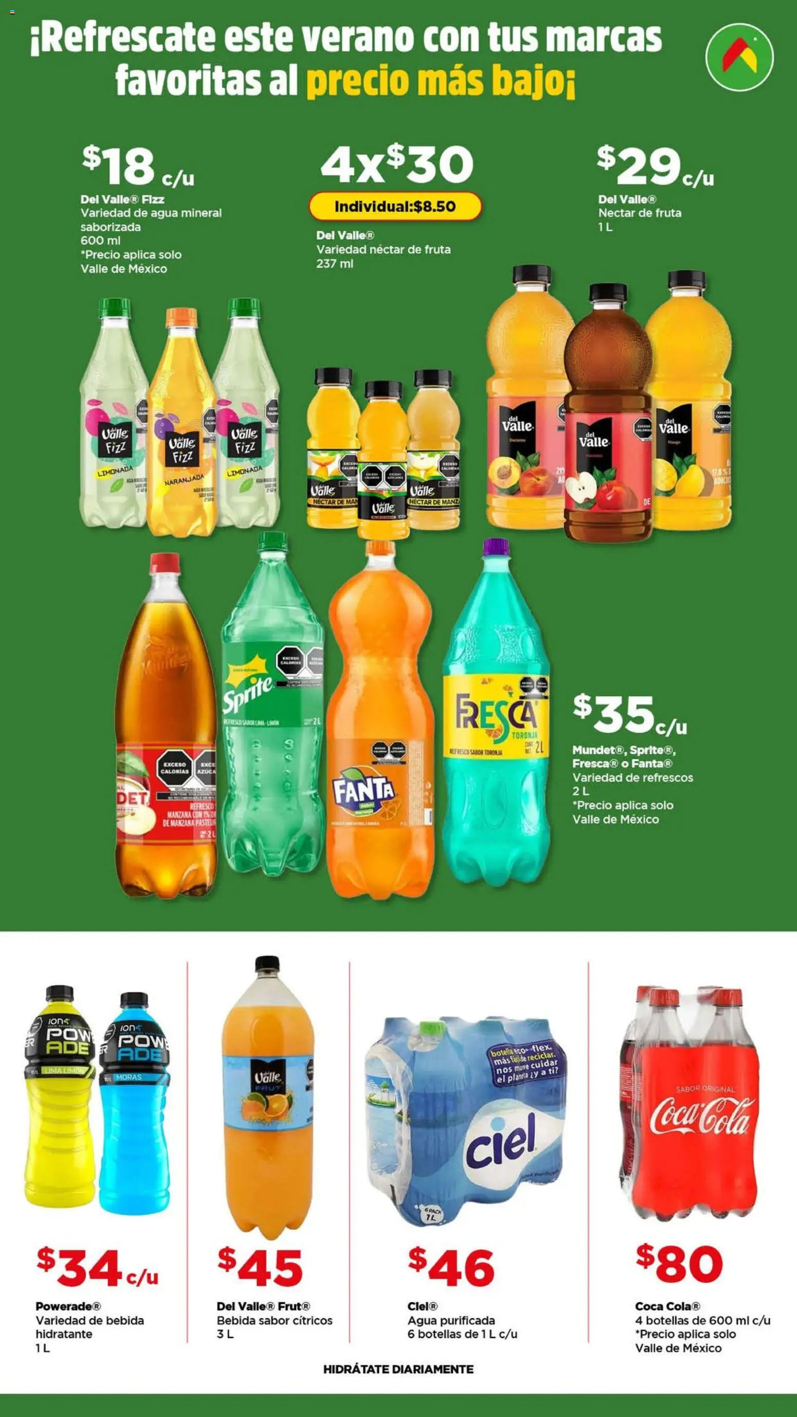 Nuevas ofertas de Bodega Aurrerá válidas en toda la República Mexicana desde el 22.04.2026. ¡Encuentra las mejores ofertas en Bodega Aurrerá folleto Aprovecha todo para tu desayuno! | Página: 6 | Productos: Refresco, Agua, Limón, Toronja