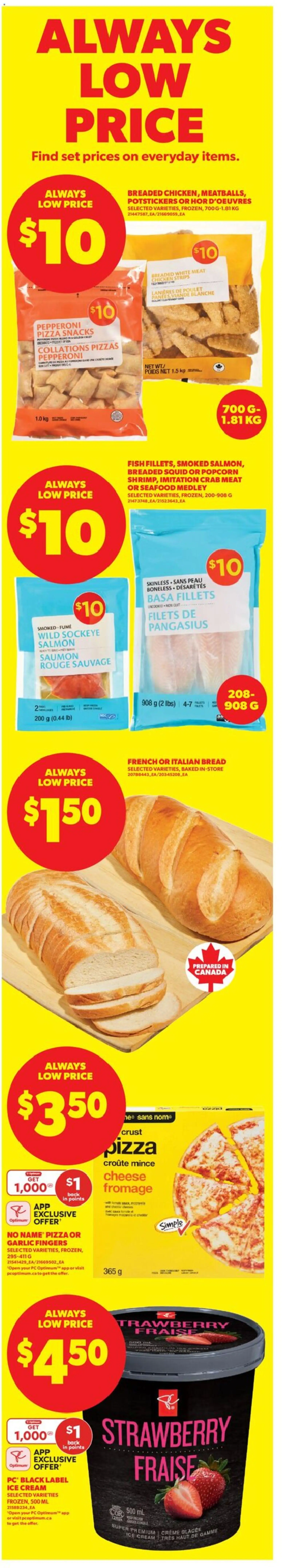 Real Canadian Superstore flyer valid from 05.03.2026 | Page: 4 | Products: Fish, Ice cream, PC, Chicken