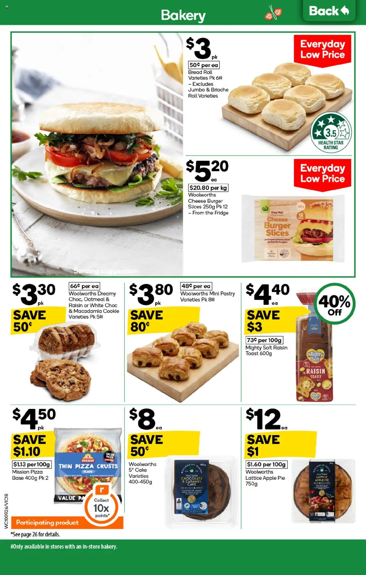 Woolworths catalogue - valid from 10.09.2025 | Page: 16 | Products: Bread, Chocolate, Pizza, Pastry