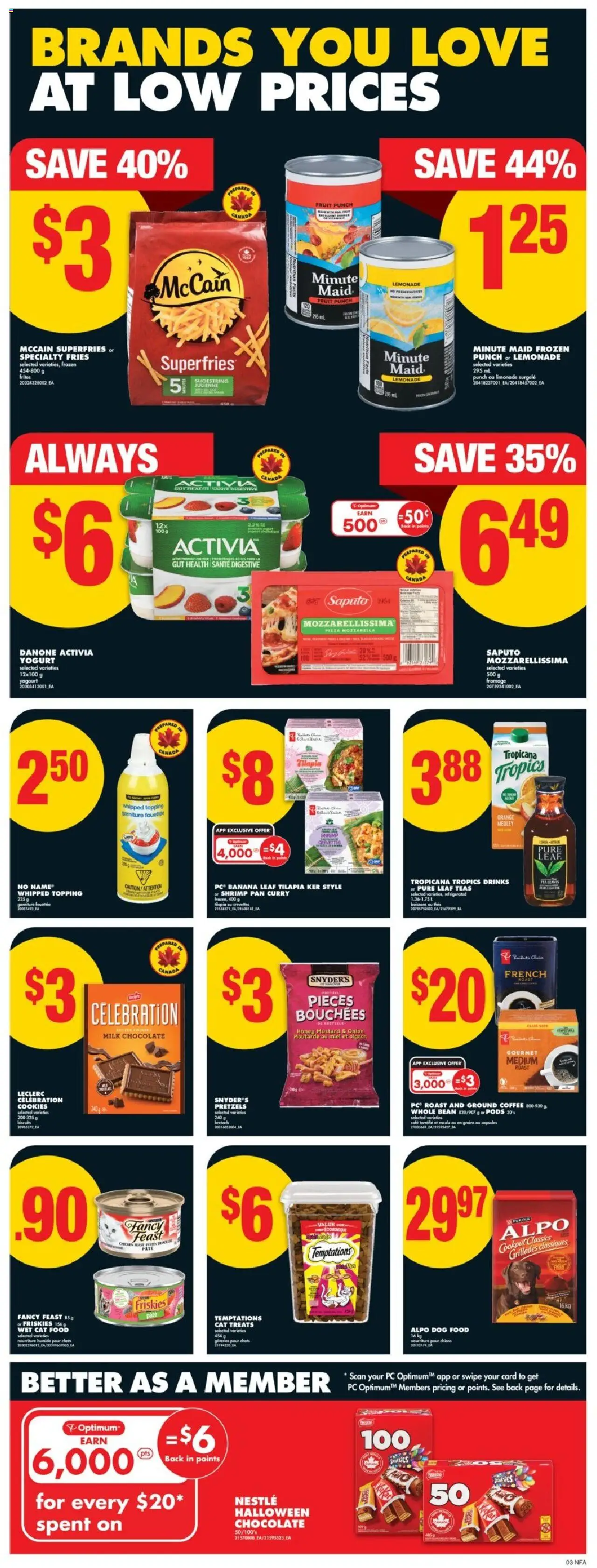 No Frills flyer valid from 14.08.2025 | Page: 6 | Products: Tea, Cookies, PC, Yogurt