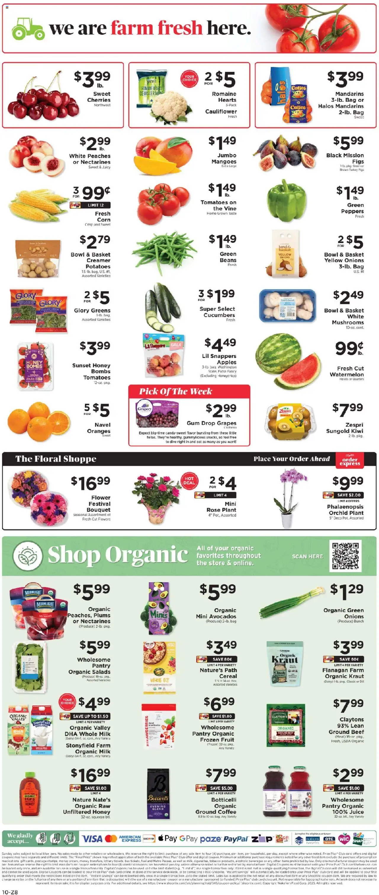 ShopRite Weekly Ad - valid from 08.08.2025 | Page: 10 | Products: Cherries, Peppers, Beef, Kiwi