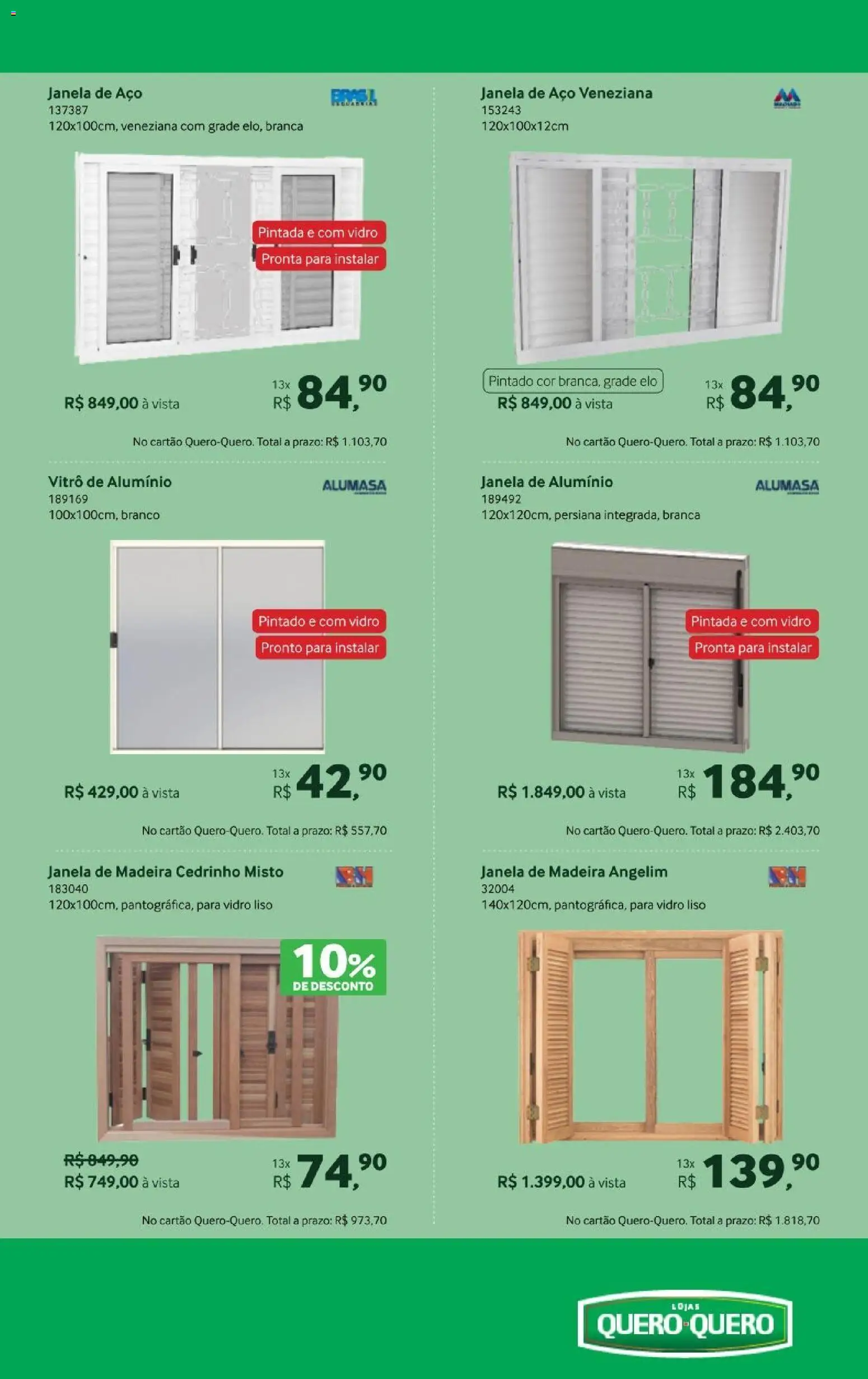Lojas Quero-Quero Folheto - válido de 19.01.2026 | Página: 10 | Produtos: Grade, Janela, Persiana, Veneziana