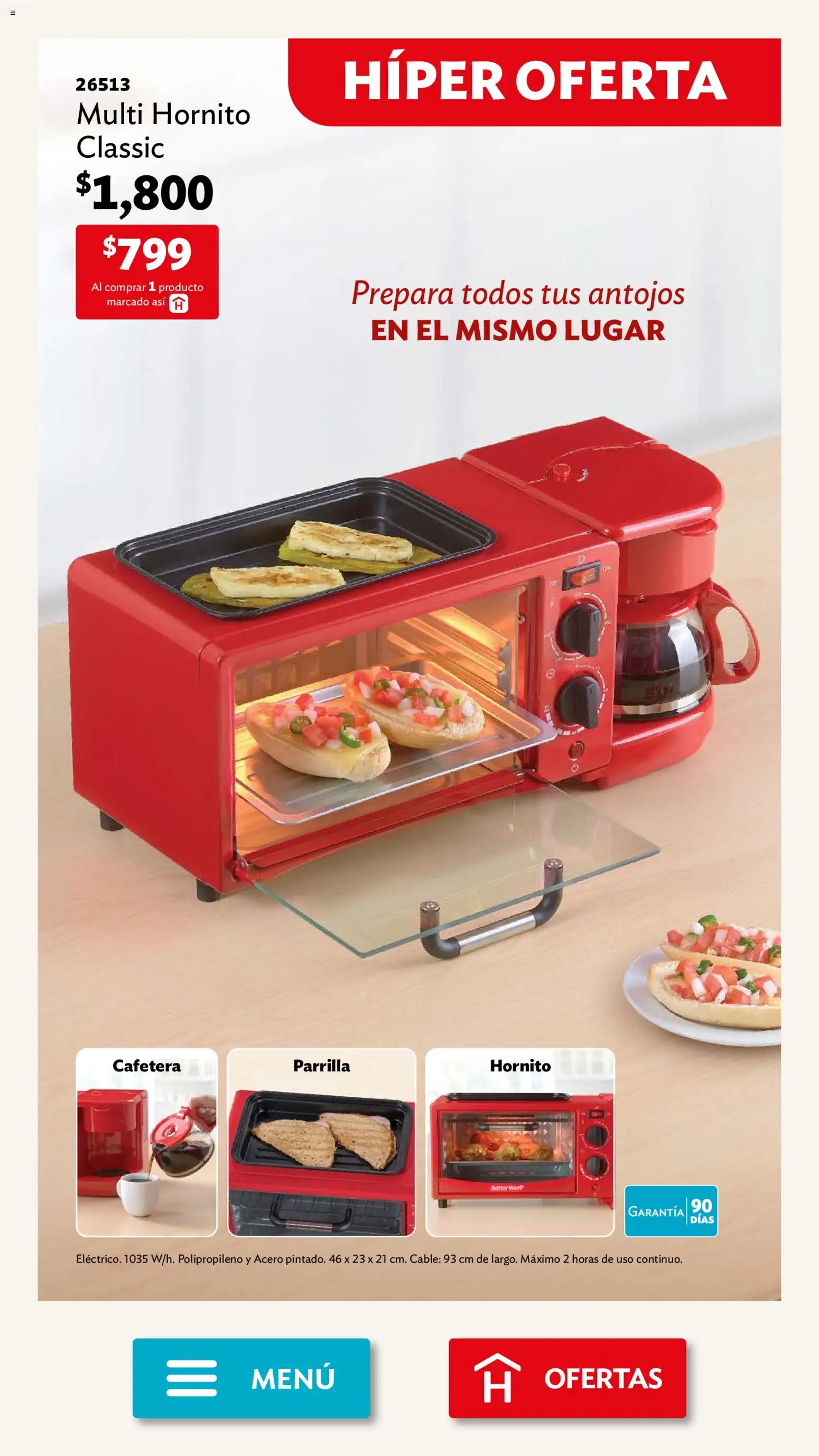 Nuevas ofertas de Betterware válidas en toda la República Mexicana desde el 05.01.2026. ¡Encuentra las mejores ofertas en Betterware campaña 1 2026! | Página: 5 | Productos: Cable, Parrilla, Cafetera