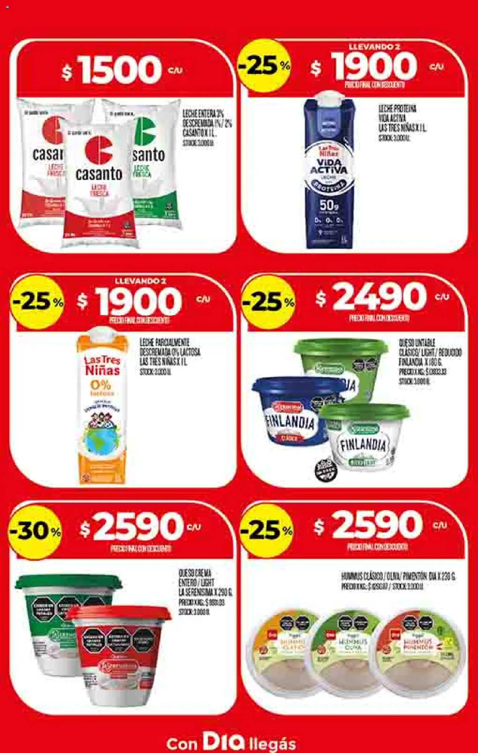 Supermercado DIA Ofertas │ válido desde el 04.03.2026 | Página: 16 | Productos: Pimentón, Leche, Queso, Crema