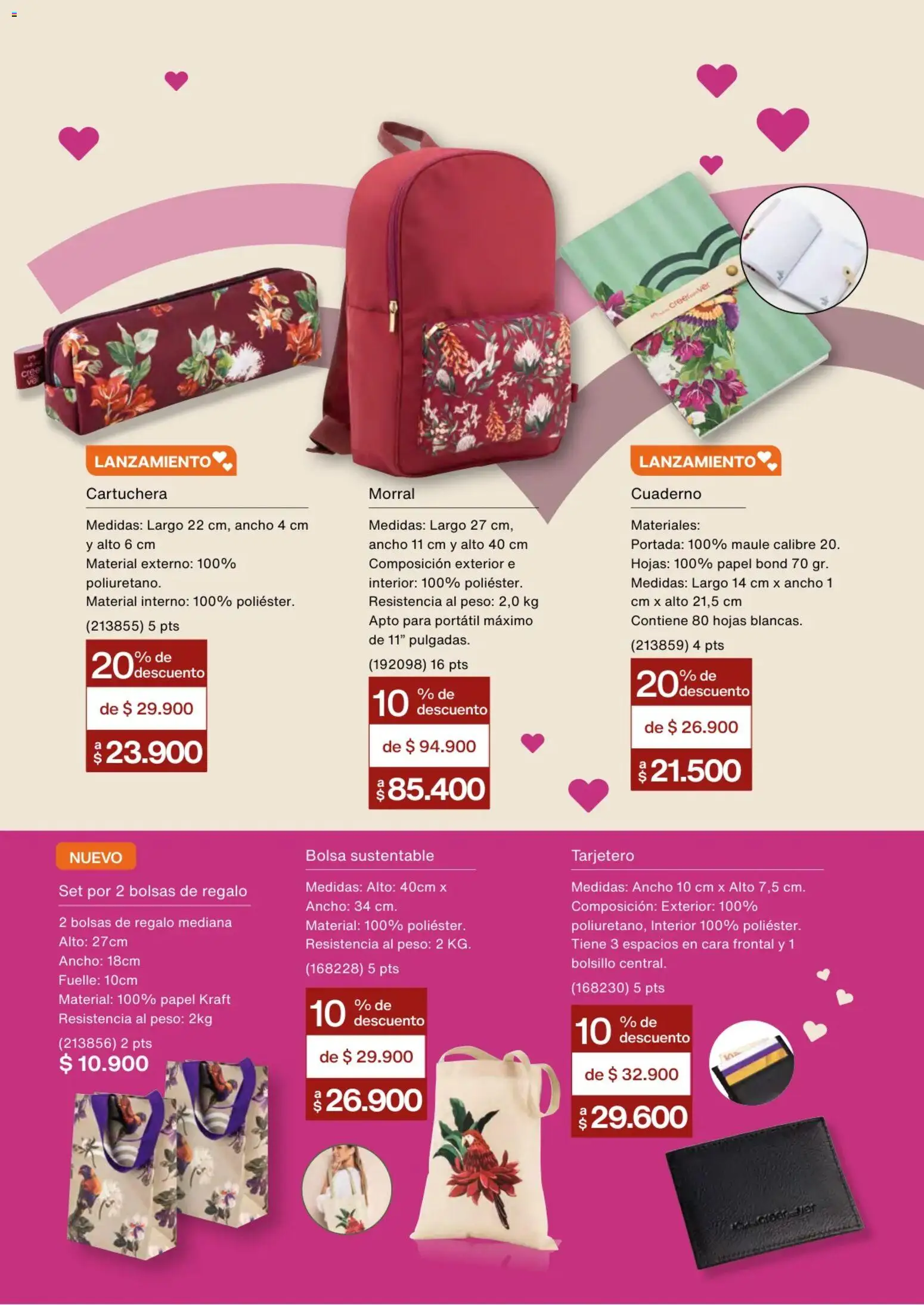 Natura revista - valida desde el 01.02.2026 | Página: 166 | Productos: Bolsa, Peso, Morral, Cuaderno