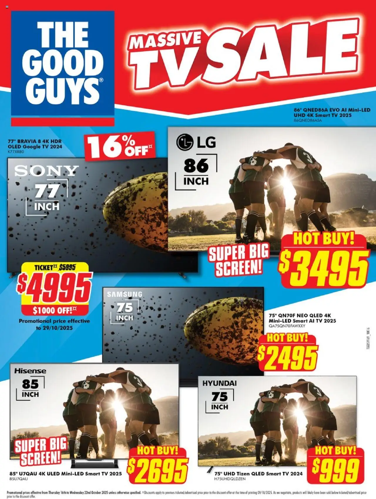 The Good Guys catalogue - valid from 15.10.2025 | Page: 1 | Products: Tv, Smart tv, Screen