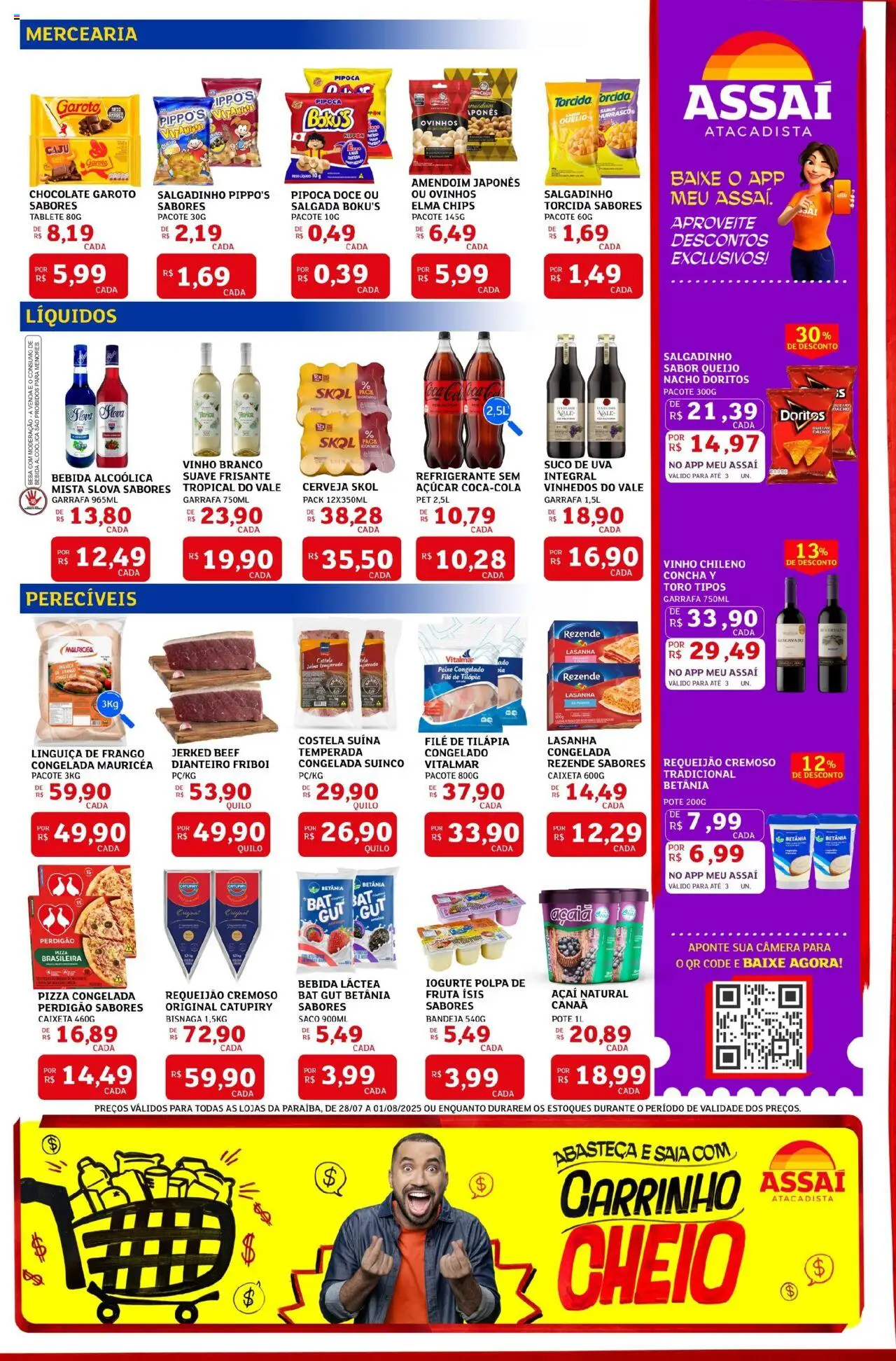 Assaí Atacadista Folheto - válido de 28.07.2025 | Página: 3 | Produtos: Caju, Queijo, Catupiry, Açaí