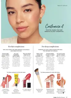 Preview of Coles Summer 2026 - valid from 06.01.2026 | Page: 27 | Products: Blush, Highlighter, Cream, Tools